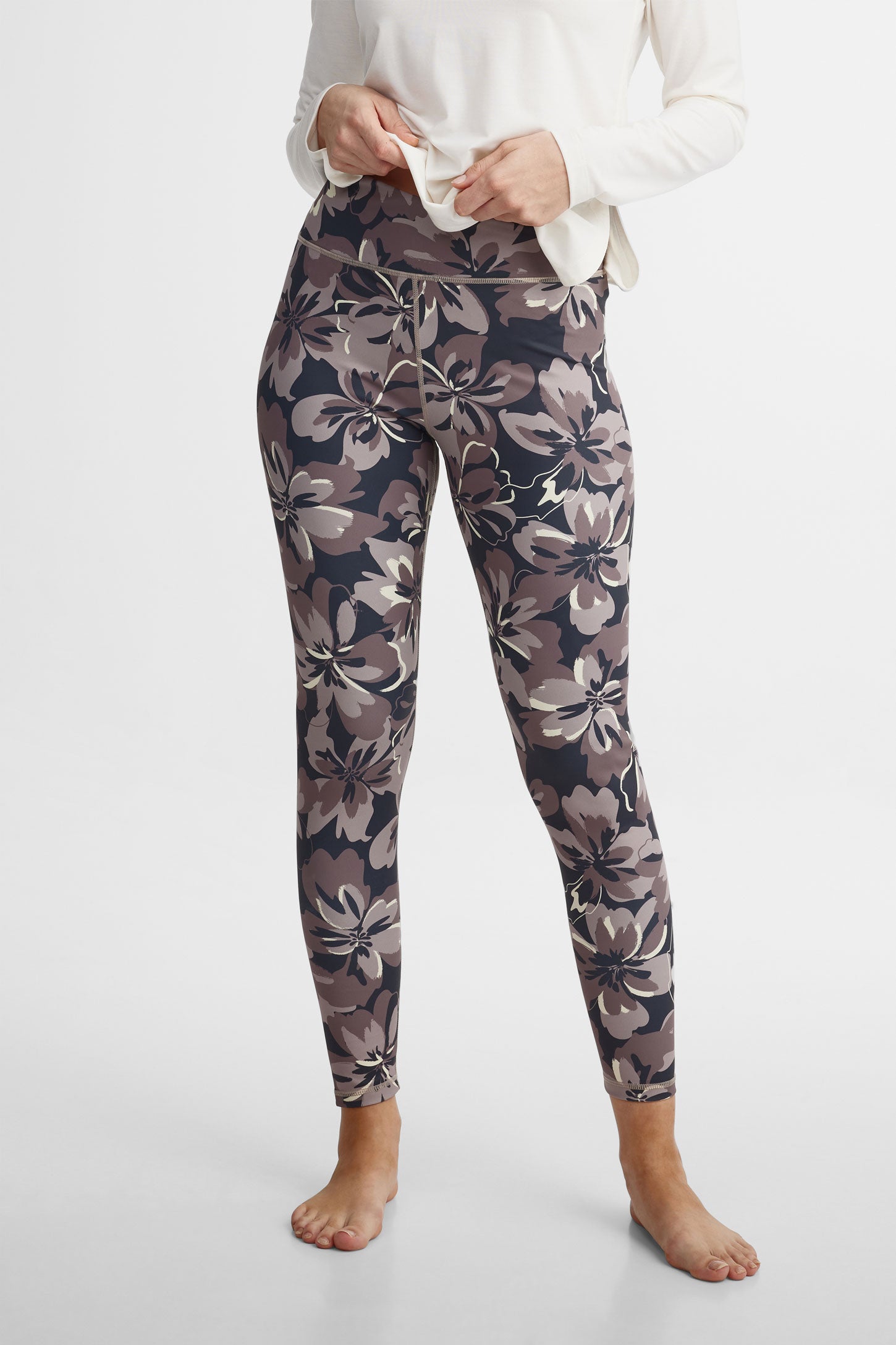 Legging taille haute croisée - Femme && NOIR/MULTI