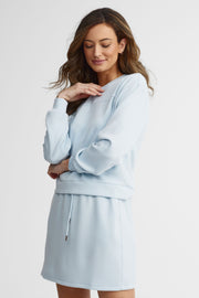 Chandail col rond modal - Femme && BLEU PALE