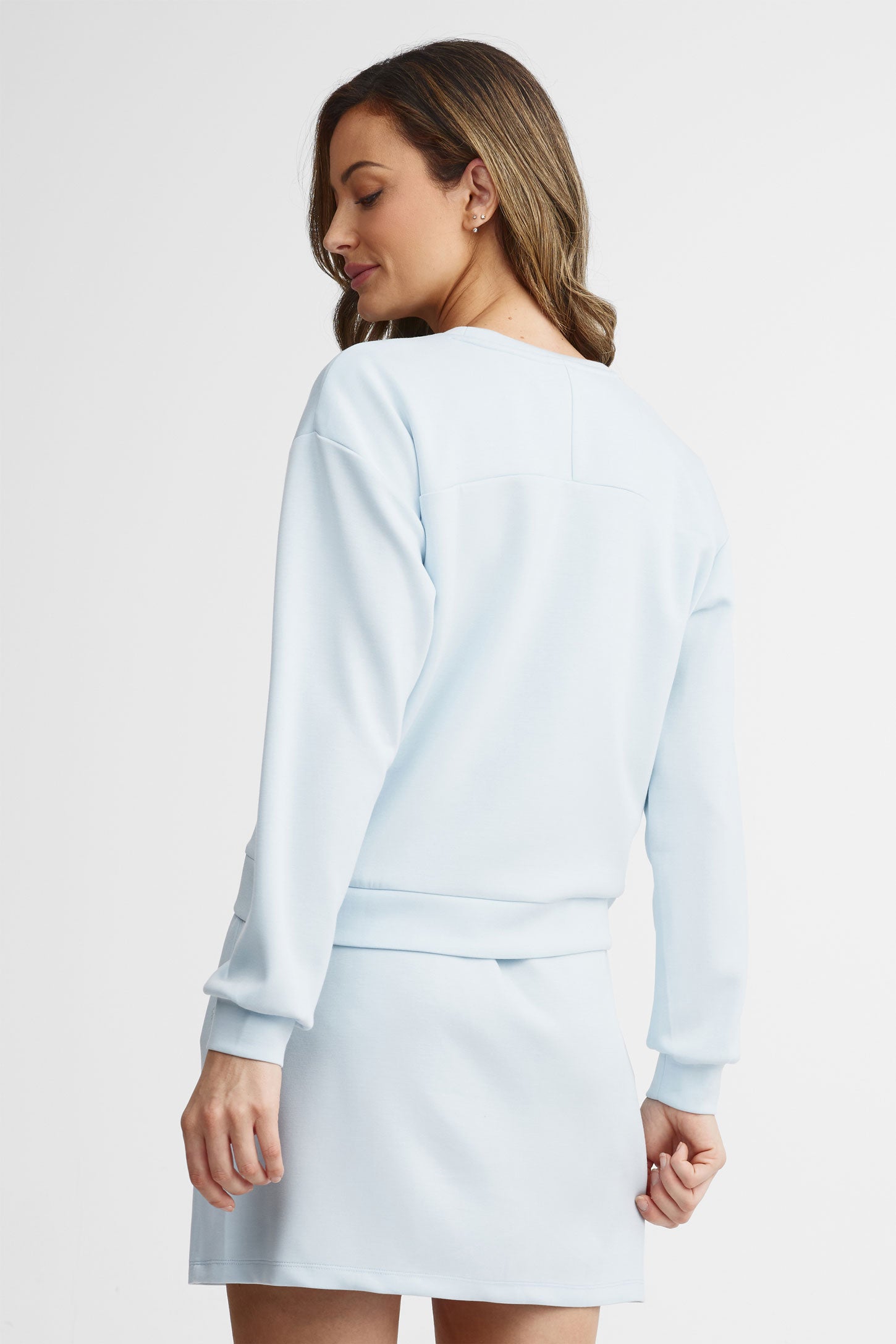 Chandail col rond modal - Femme && BLEU PALE