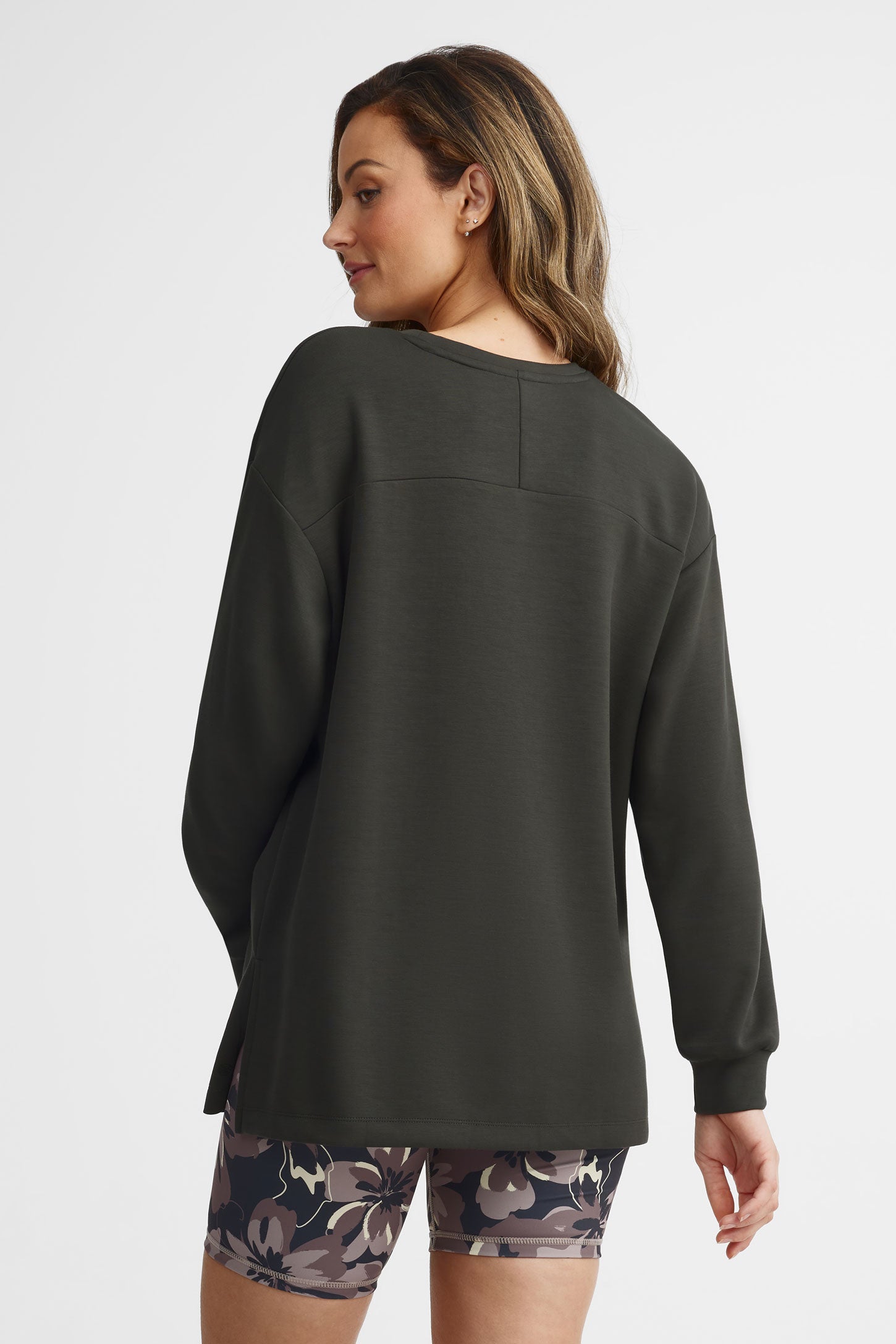 Chandail col rond modal - Femme && NOIR