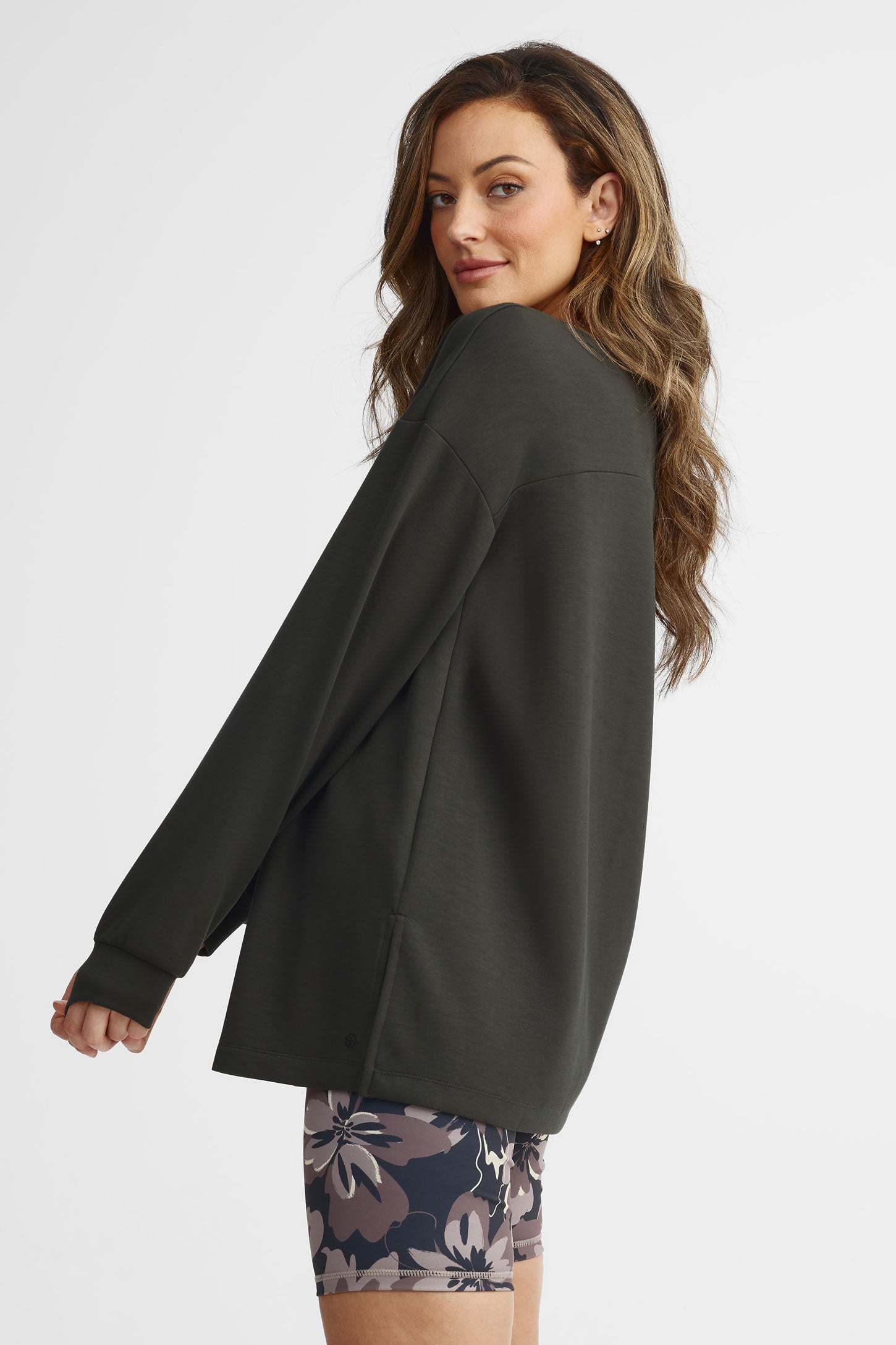 Chandail col rond modal - Femme && NOIR