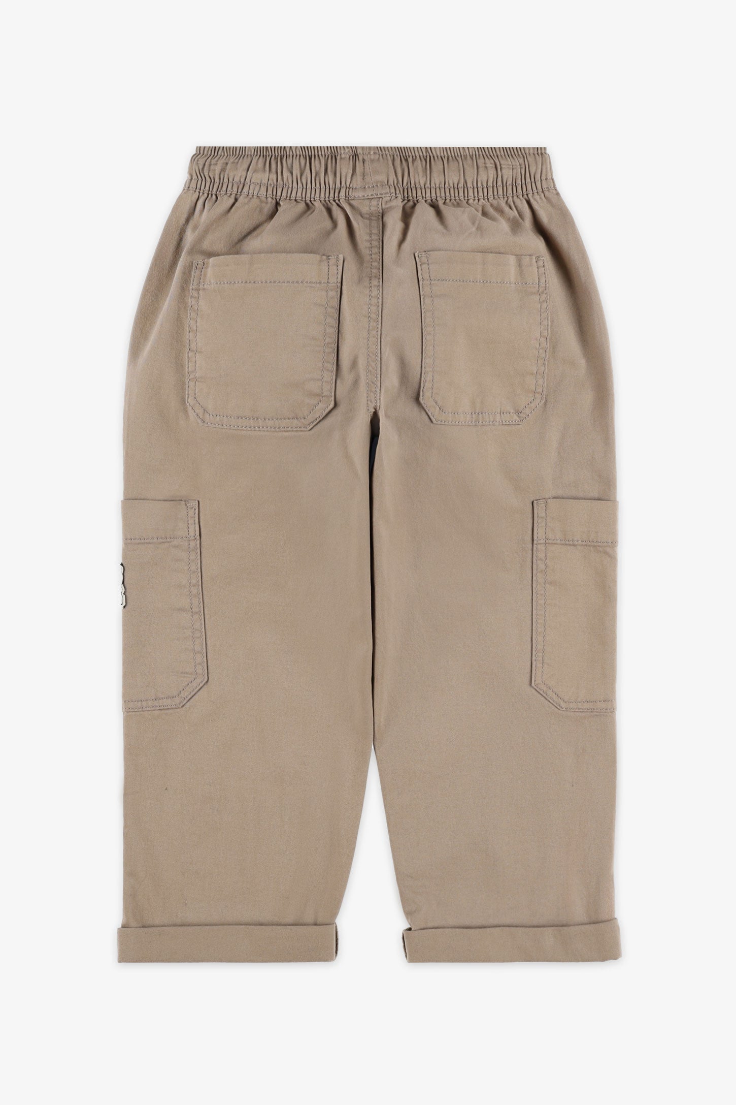 Pantalon cargo en twill - Enfant garçon && BRUN