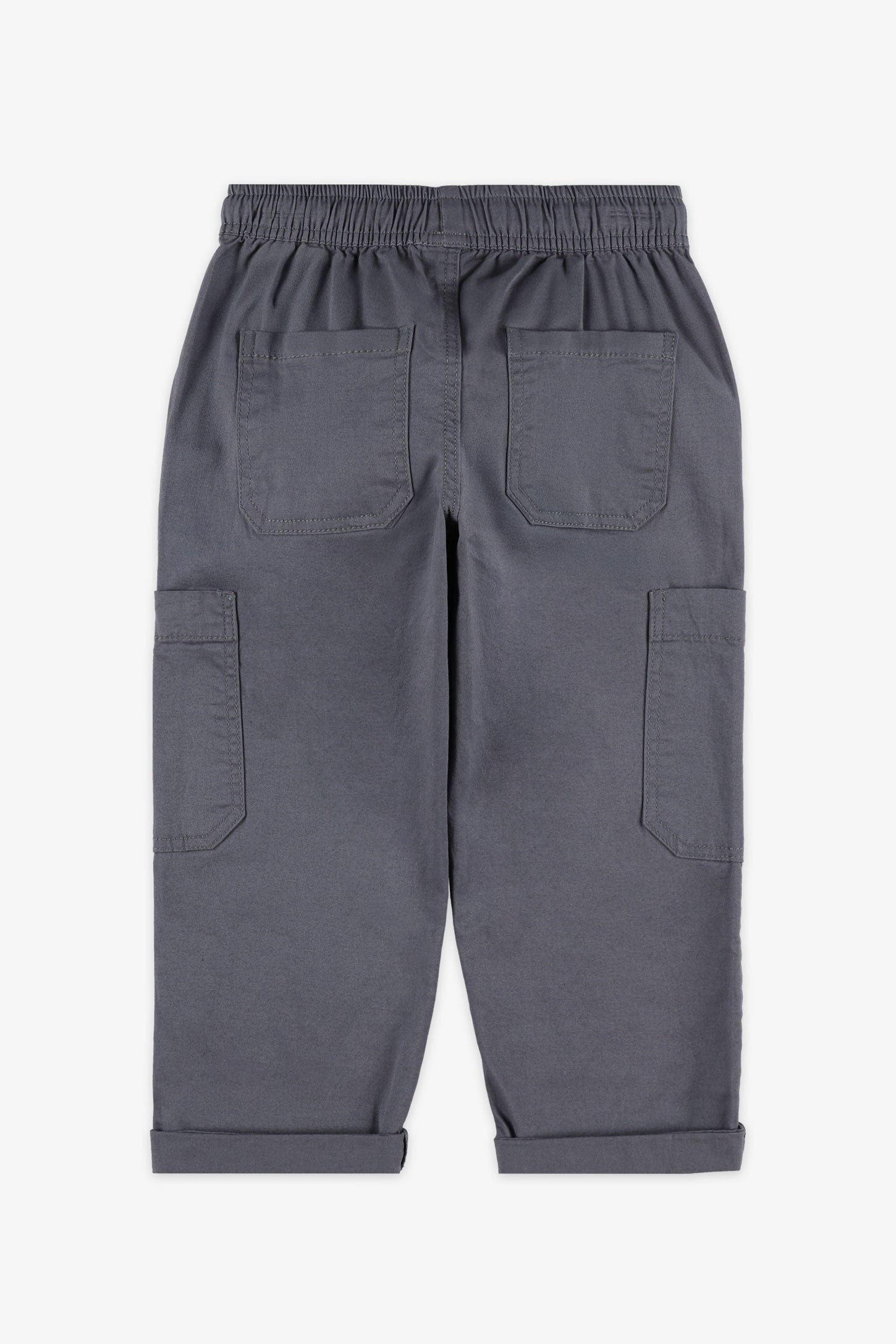 Pantalon cargo en twill - Enfant garçon && GRIS