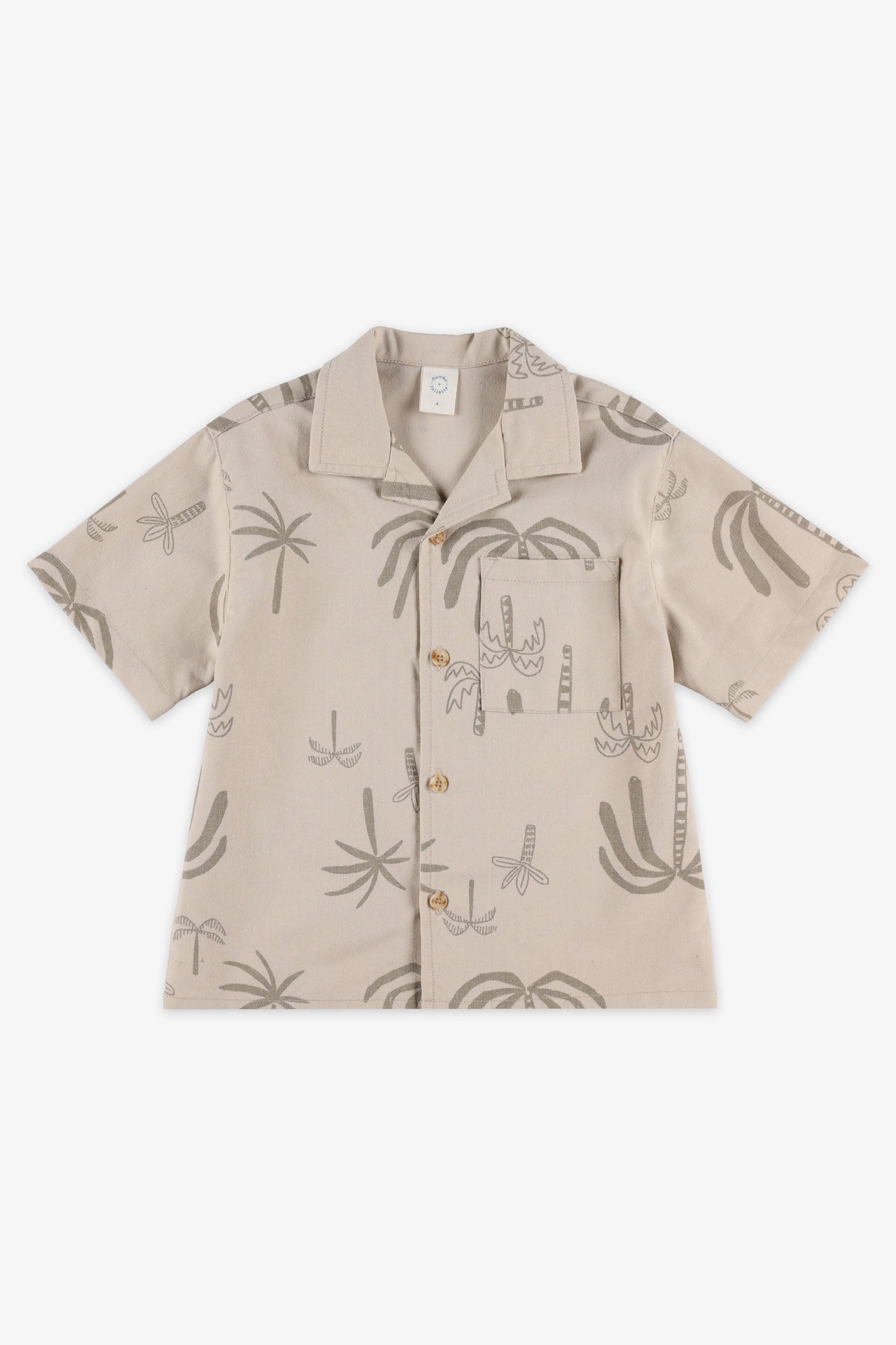 Chemise manches courtes imprimée - Enfant garçon && GRIS MULTI