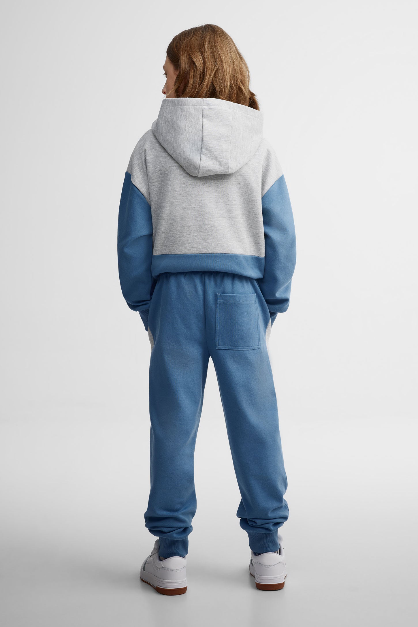 Pantalon jogger coton ouaté - Ado garçon && BLEU