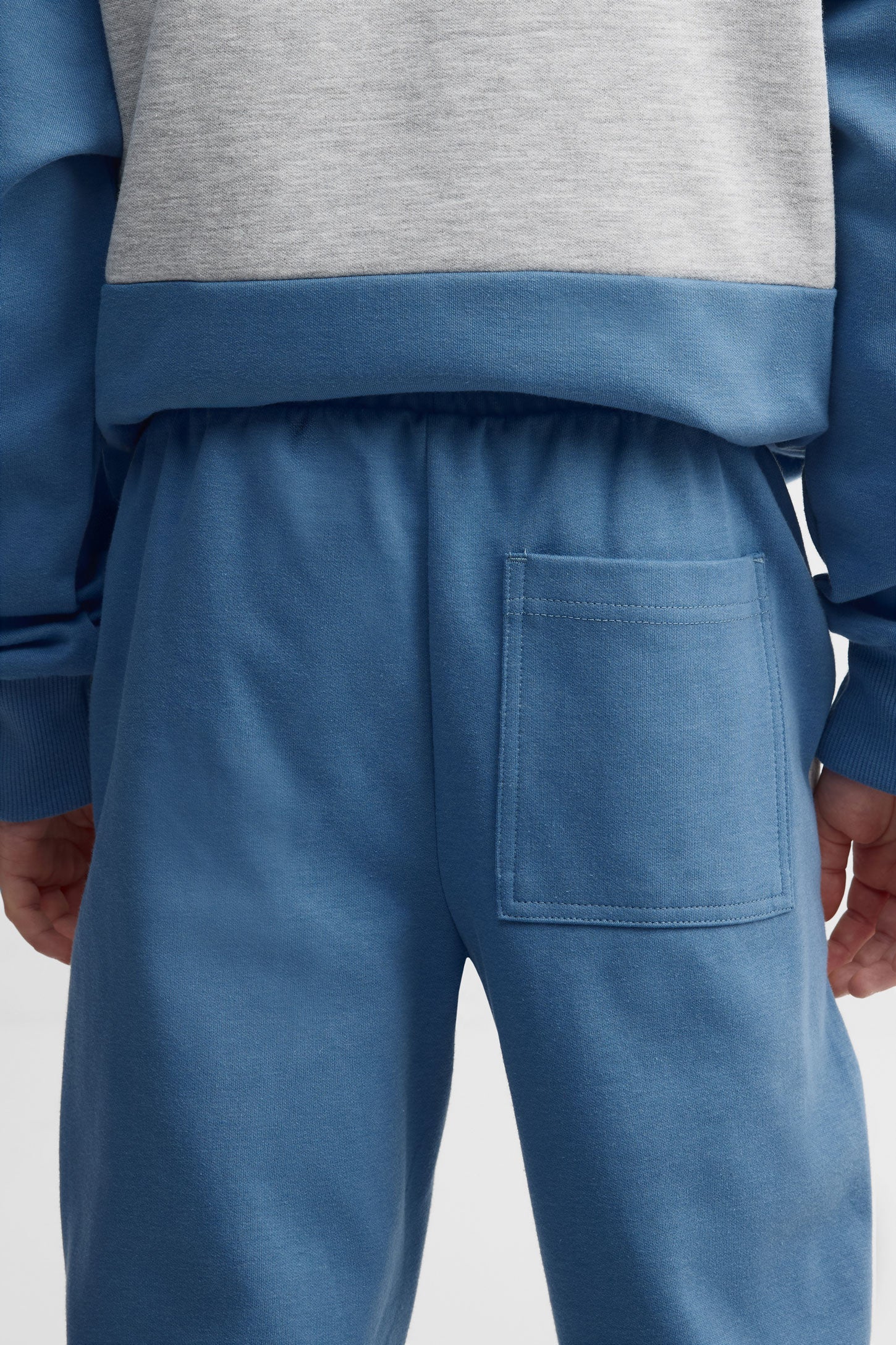 Pantalon jogger coton ouaté - Ado garçon && BLEU