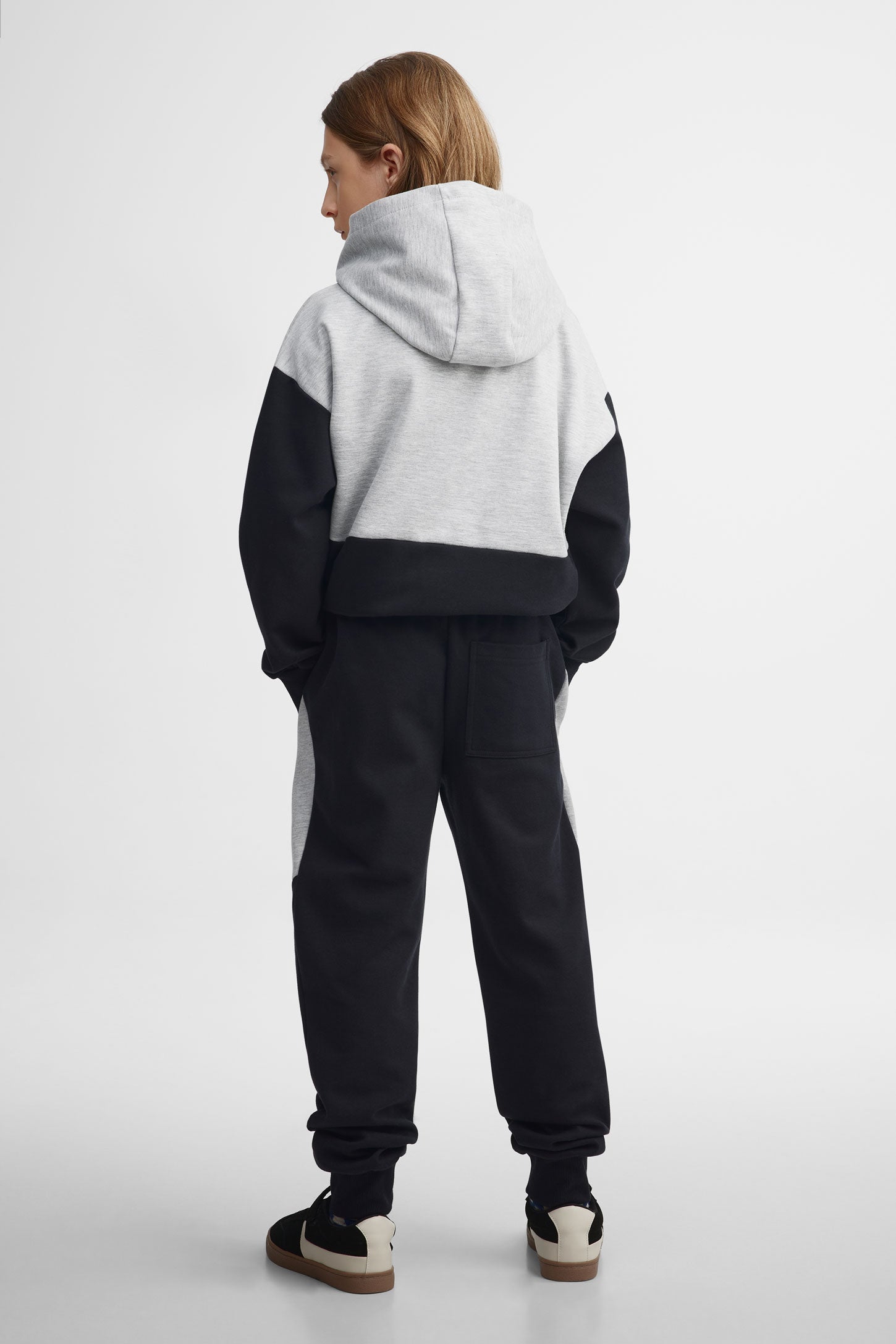 Pantalon jogger coton ouaté - Ado garçon && GRIS FONCE