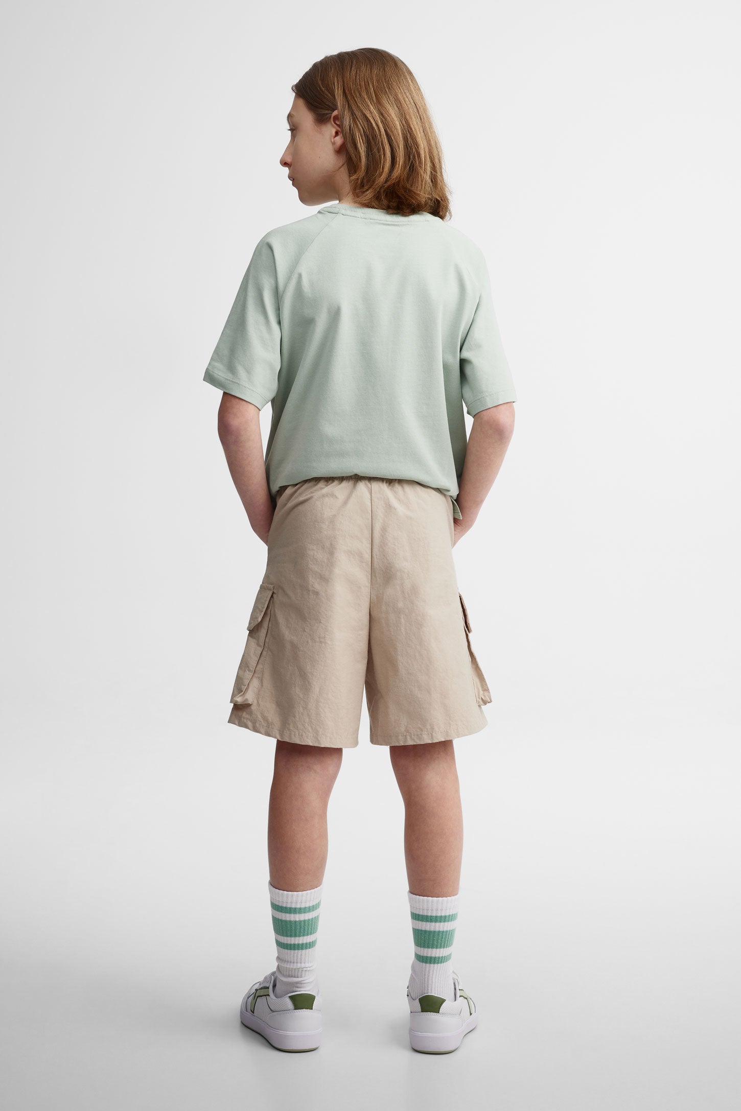 Short cargo taille élastique - Ado garçon && BRUN