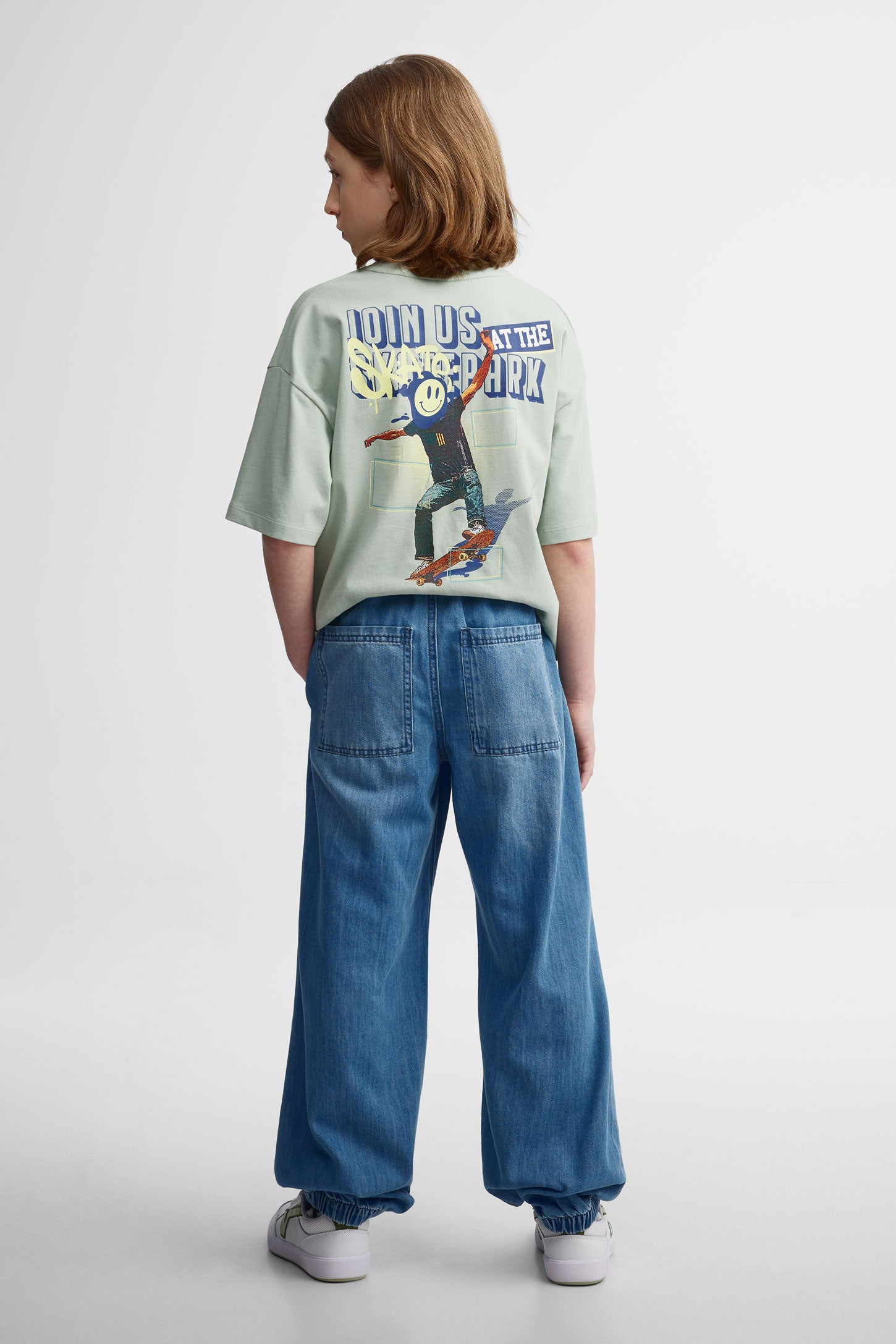 Jeans parachute ''baggy'' - Ado garçon && BLEU