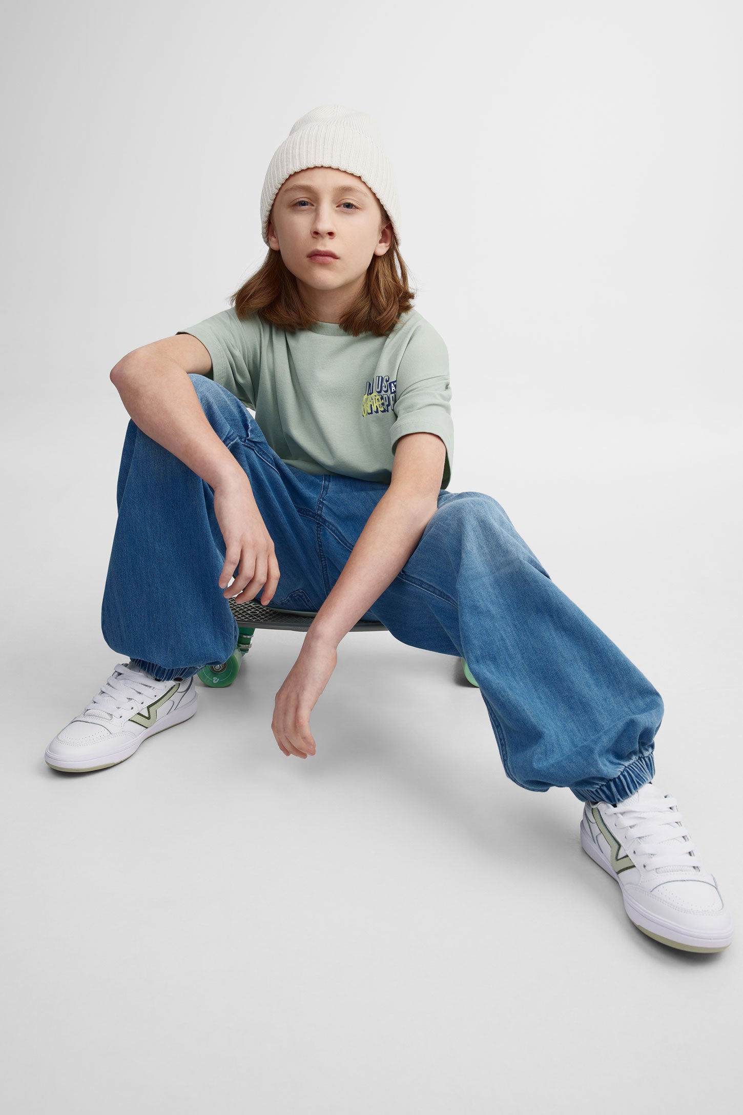 Jeans parachute ''baggy'' - Ado garçon && BLEU