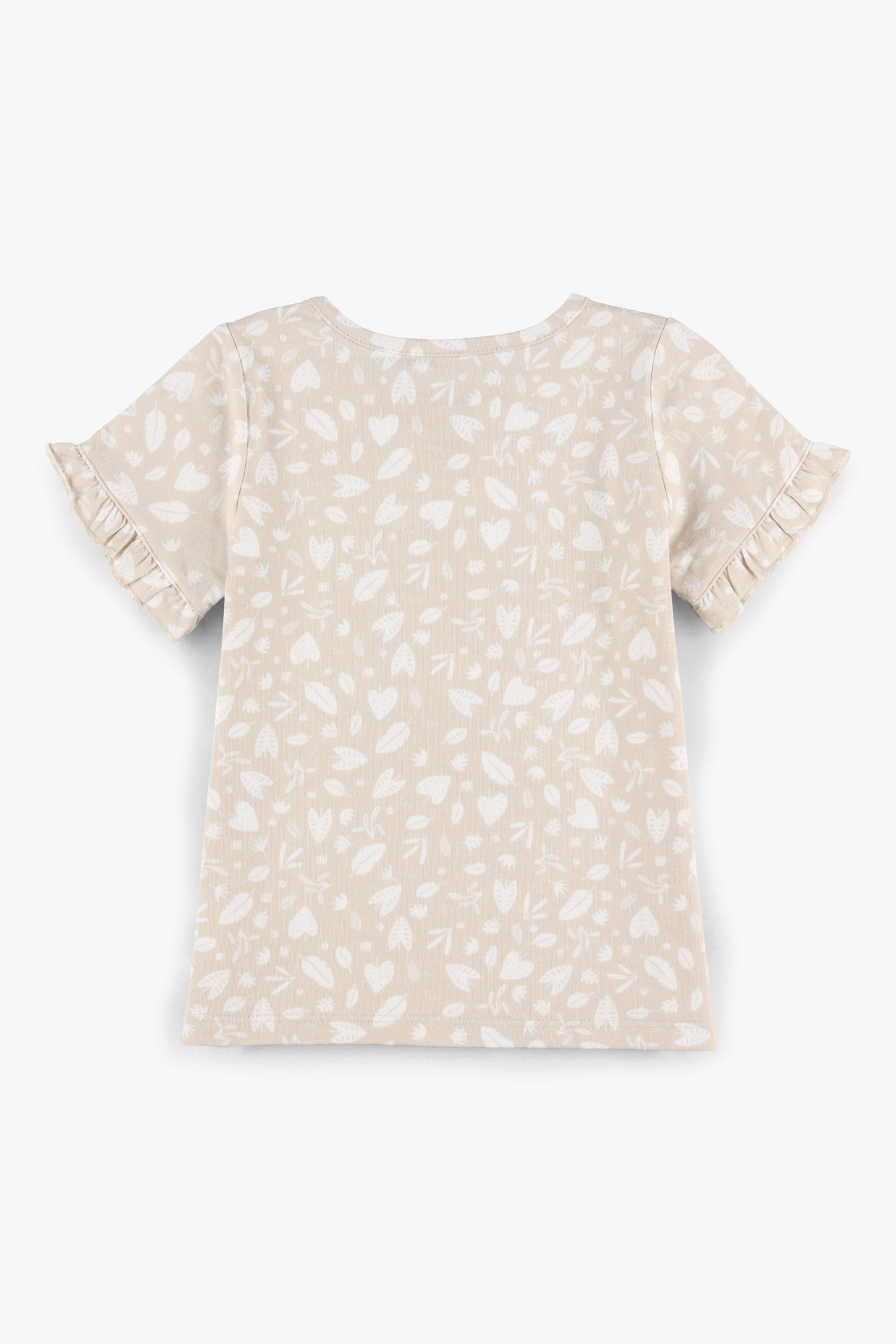 T-shirt ligne-A coton - Bébé fille && BEIGE/MULTI