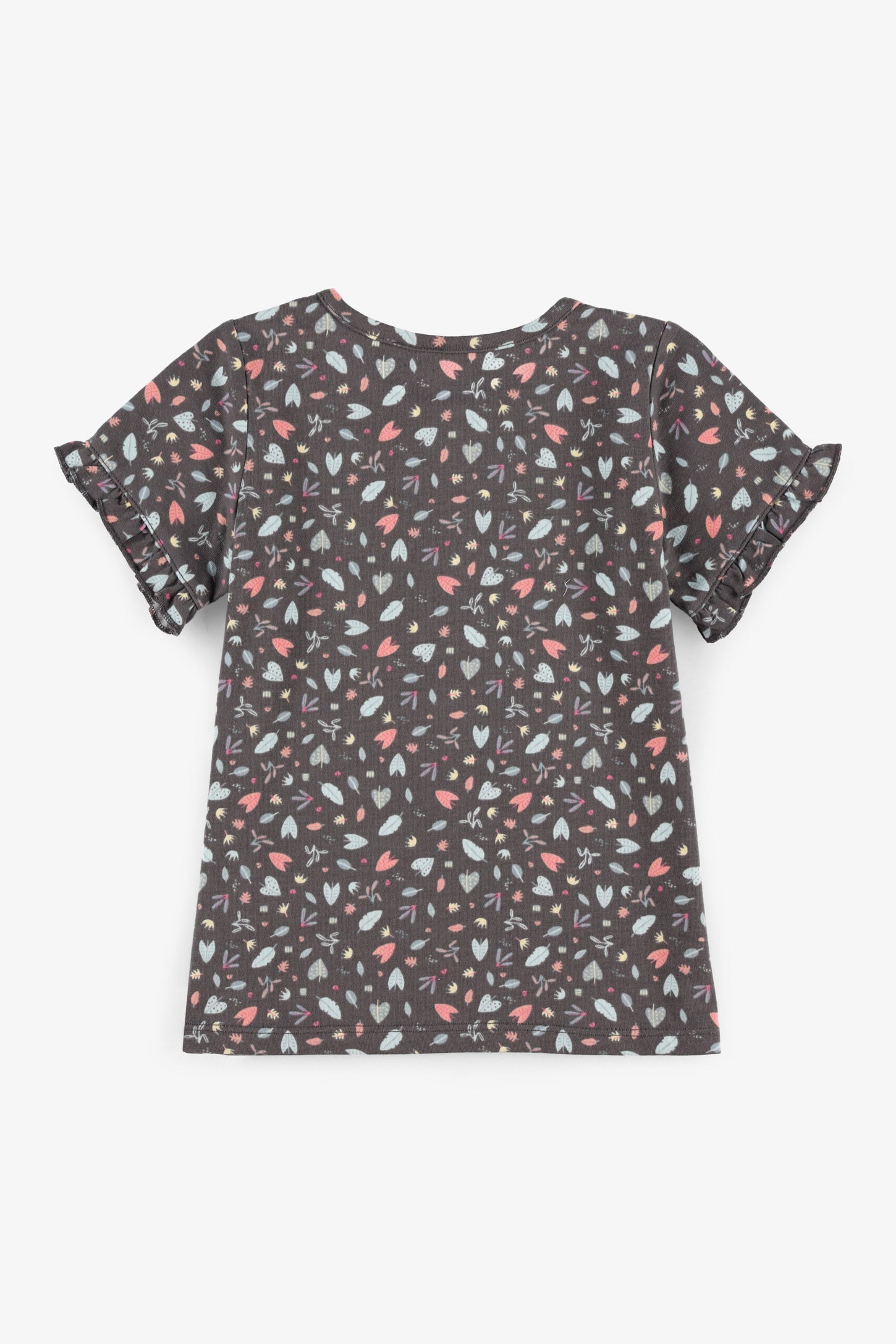 T-shirt ligne-A coton, 2T-3T - Bébé fille && GRIS MULTI