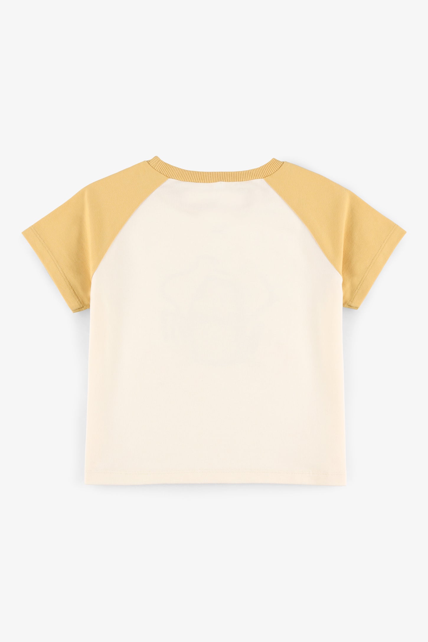 T-shirt col rond en coton - Bébé garçon && JAUNE