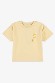 T-shirt col rond en coton - Bébé garçon && JAUNE