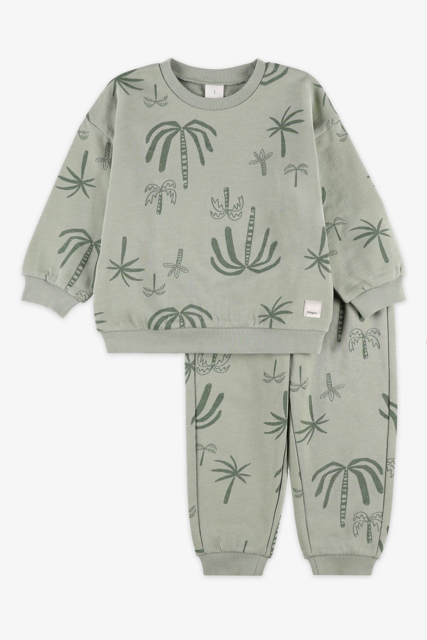 Ensemble 2-pièce chandail et jogger, 2T-3T - Bébé garçon && VERT/MULTI