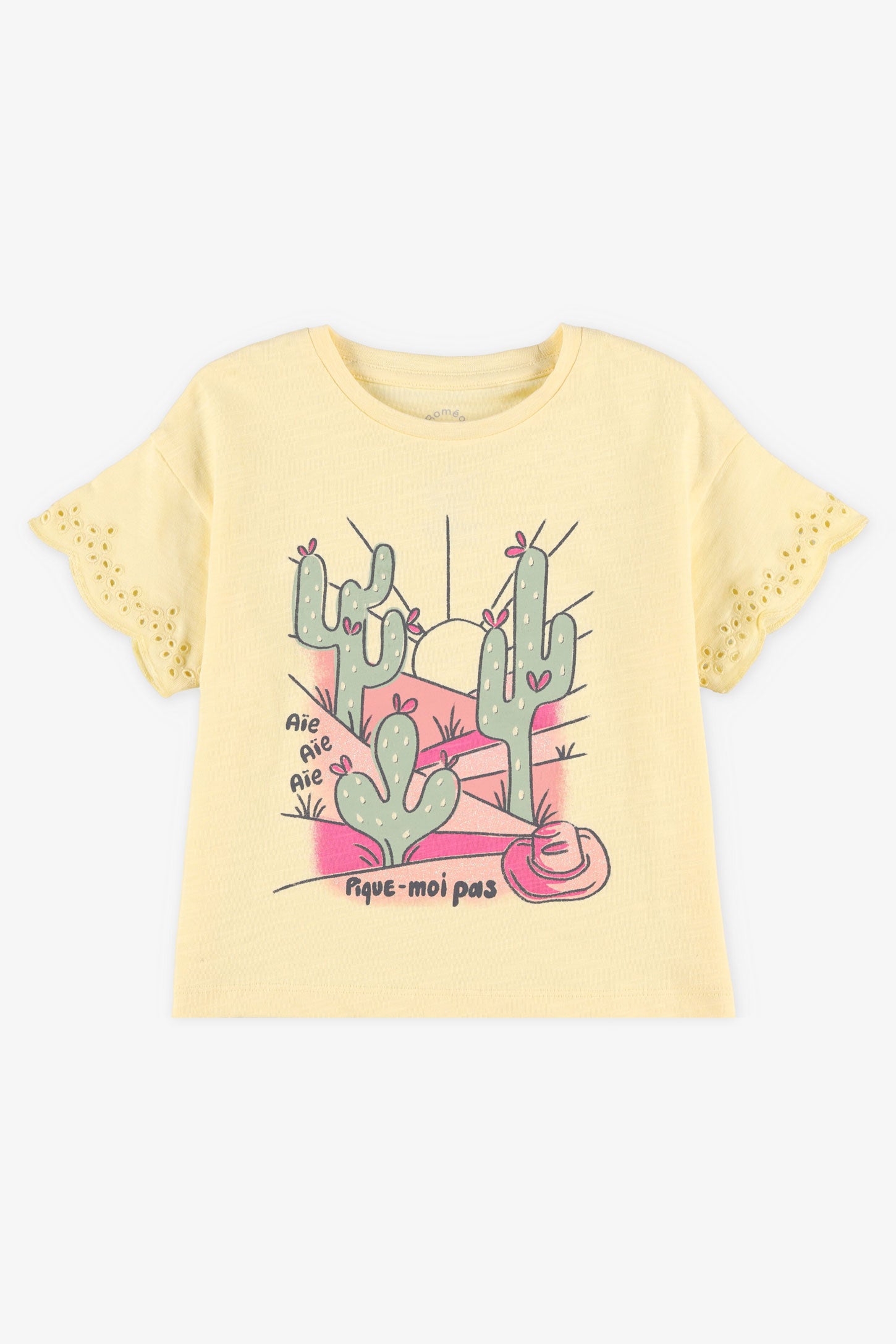 T-shirt imprimé coton - Enfant fille && JAUNE