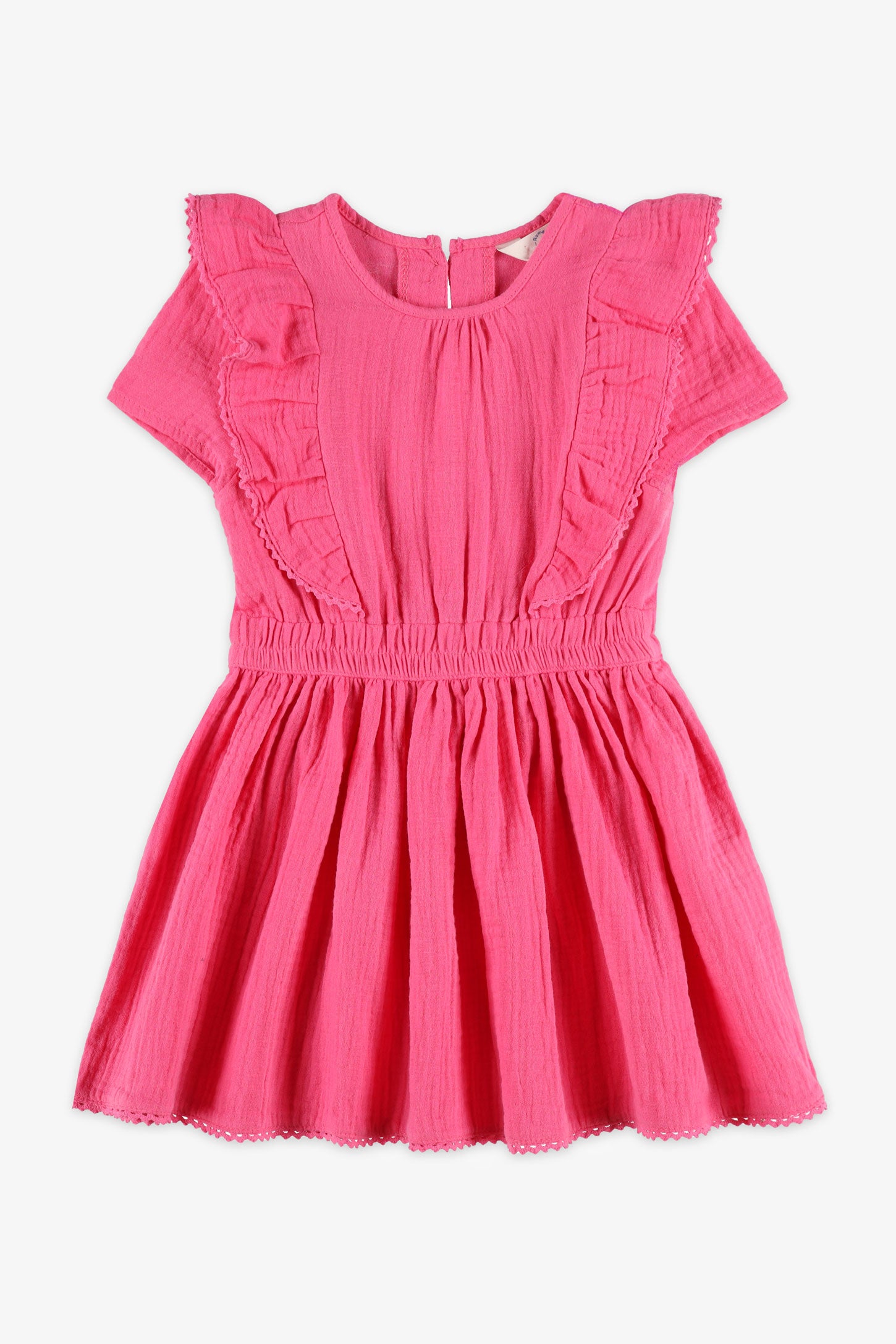 Robe à volants en mousseline - Enfant fille && ROSE