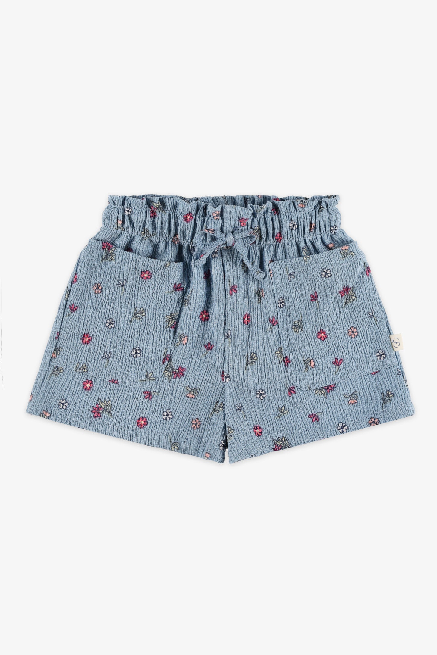 Short taille élastique - Enfant fille && BLEU MULTI