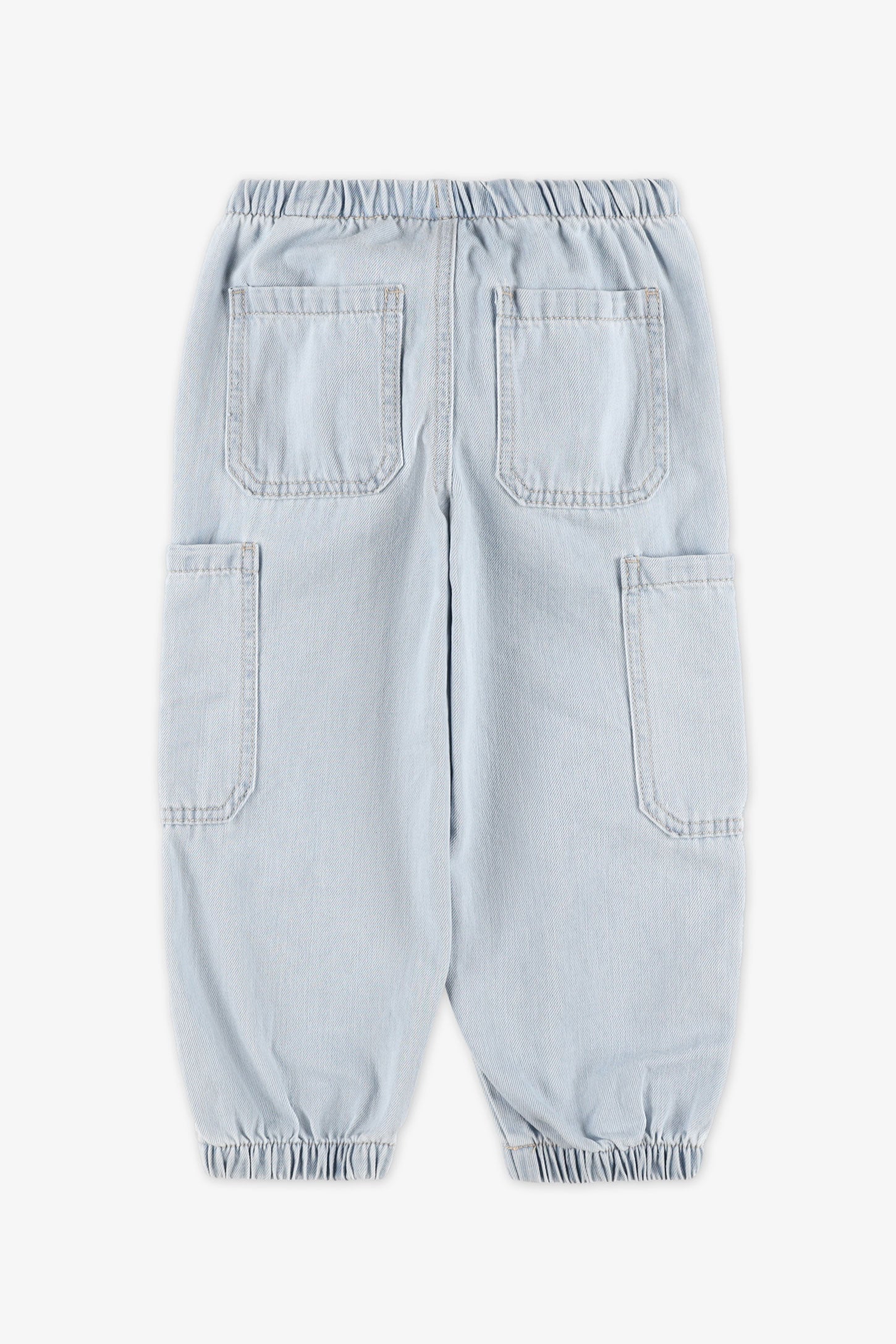 Jeans jogger cargo - Enfant fille && BLEU PALE