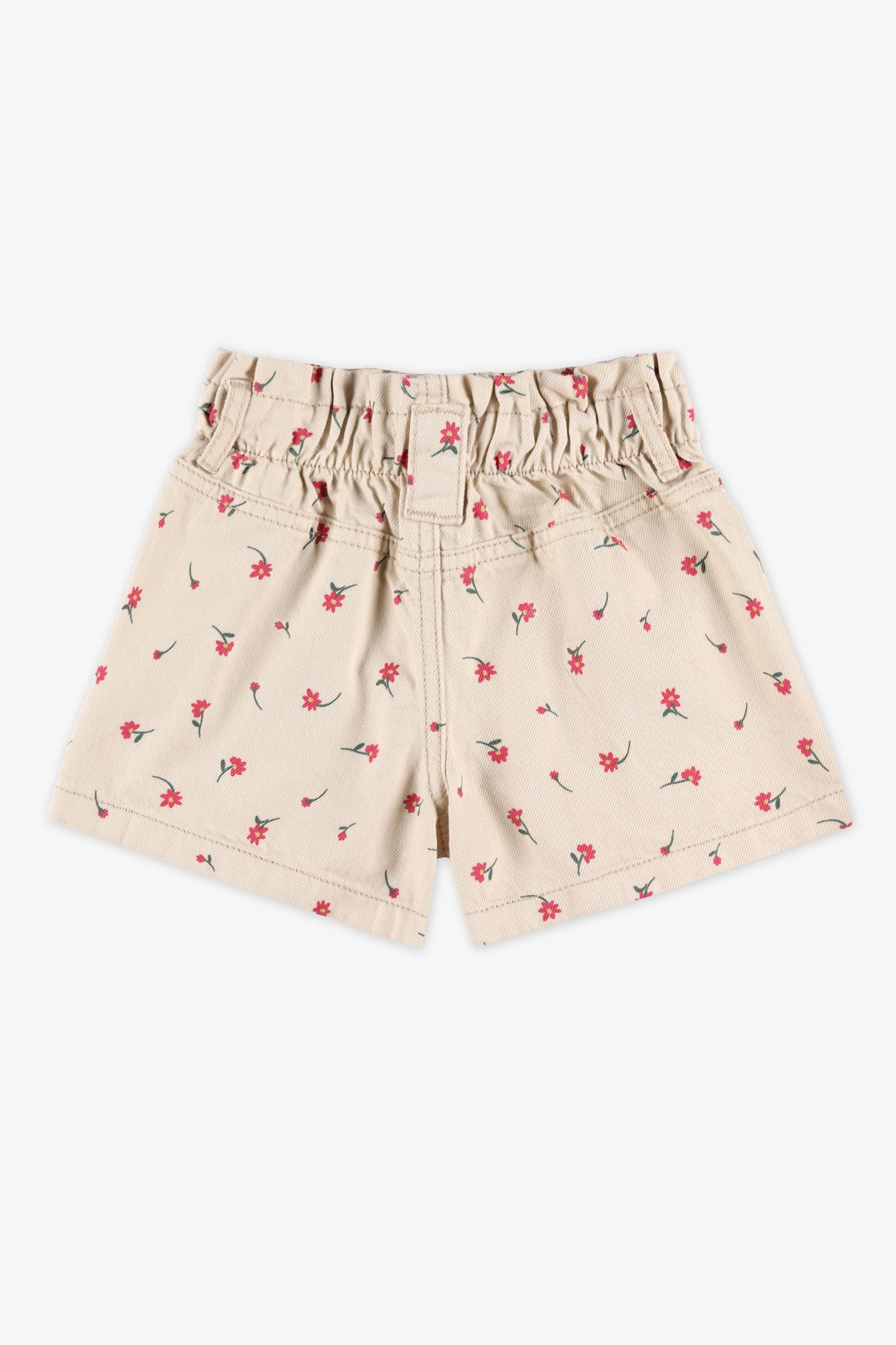 Short ''paperbag'' imprimé en jeans - Enfant fille && BRUN/MULTI