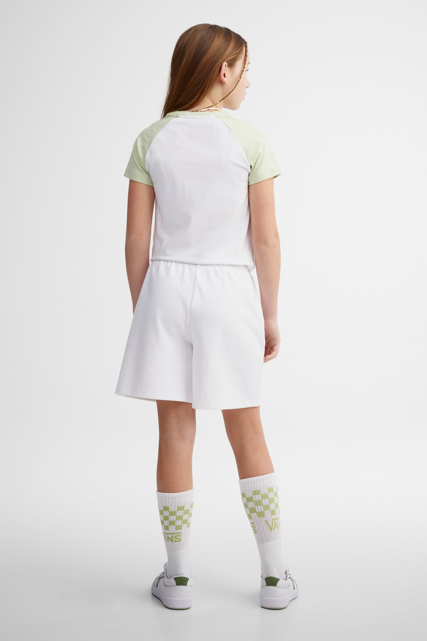 Short coton ouaté - Ado fille && BLANC