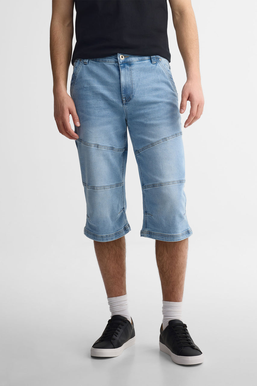 Jeans Men's Blue Jean Crop Pants Men's Slim Fit Cropped