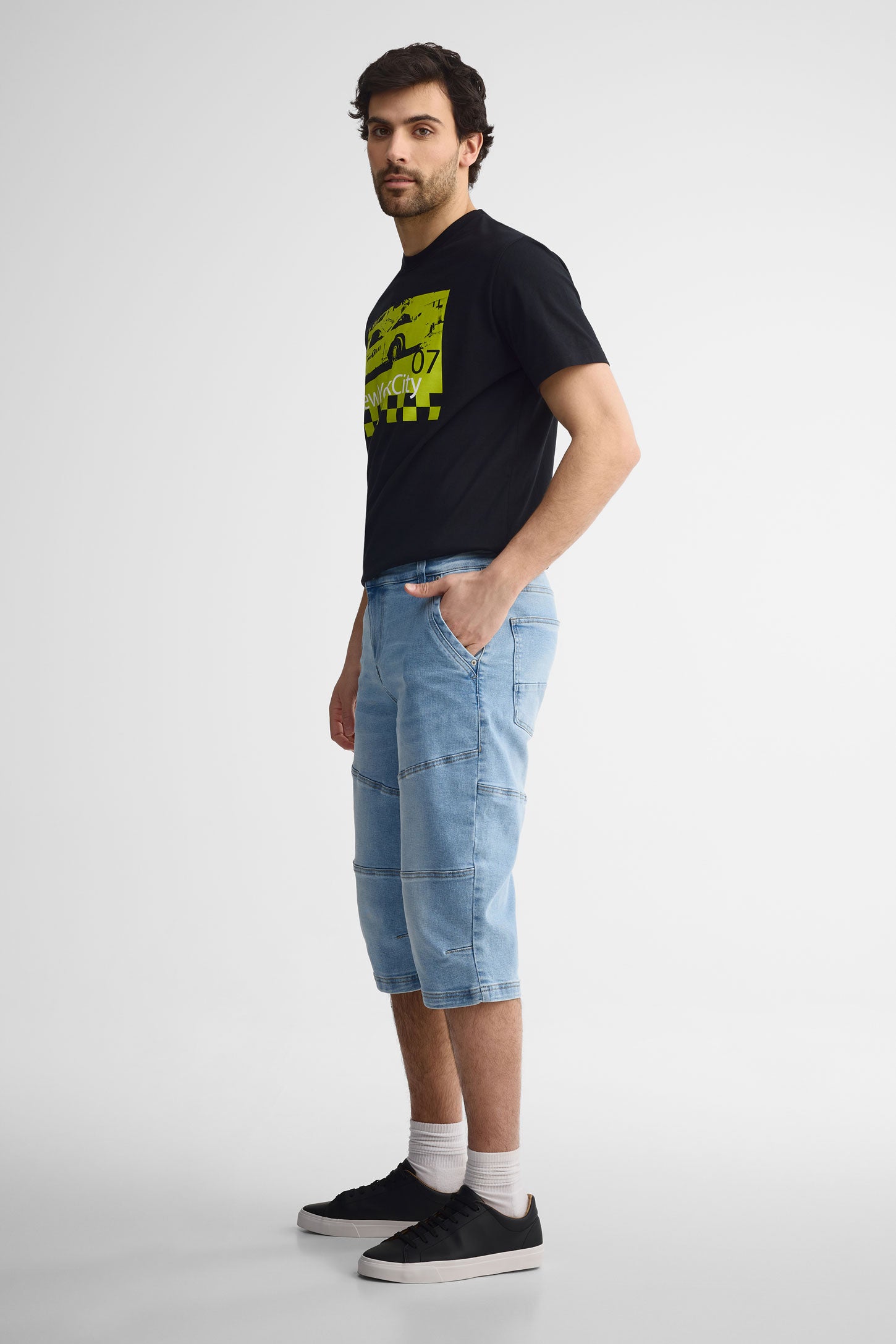 Capris en jeans - Homme && BLEU PALE