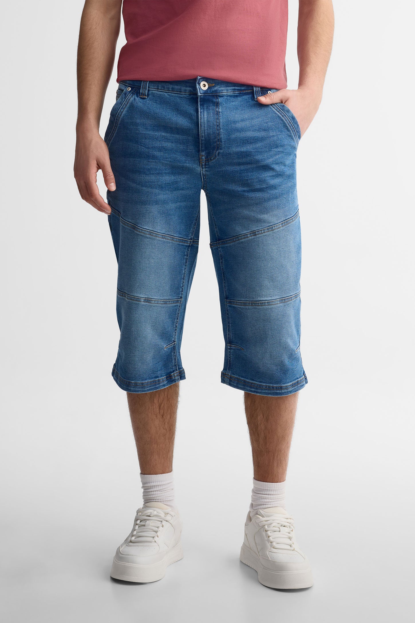 Capris en jeans - Homme && BLEU MOYEN