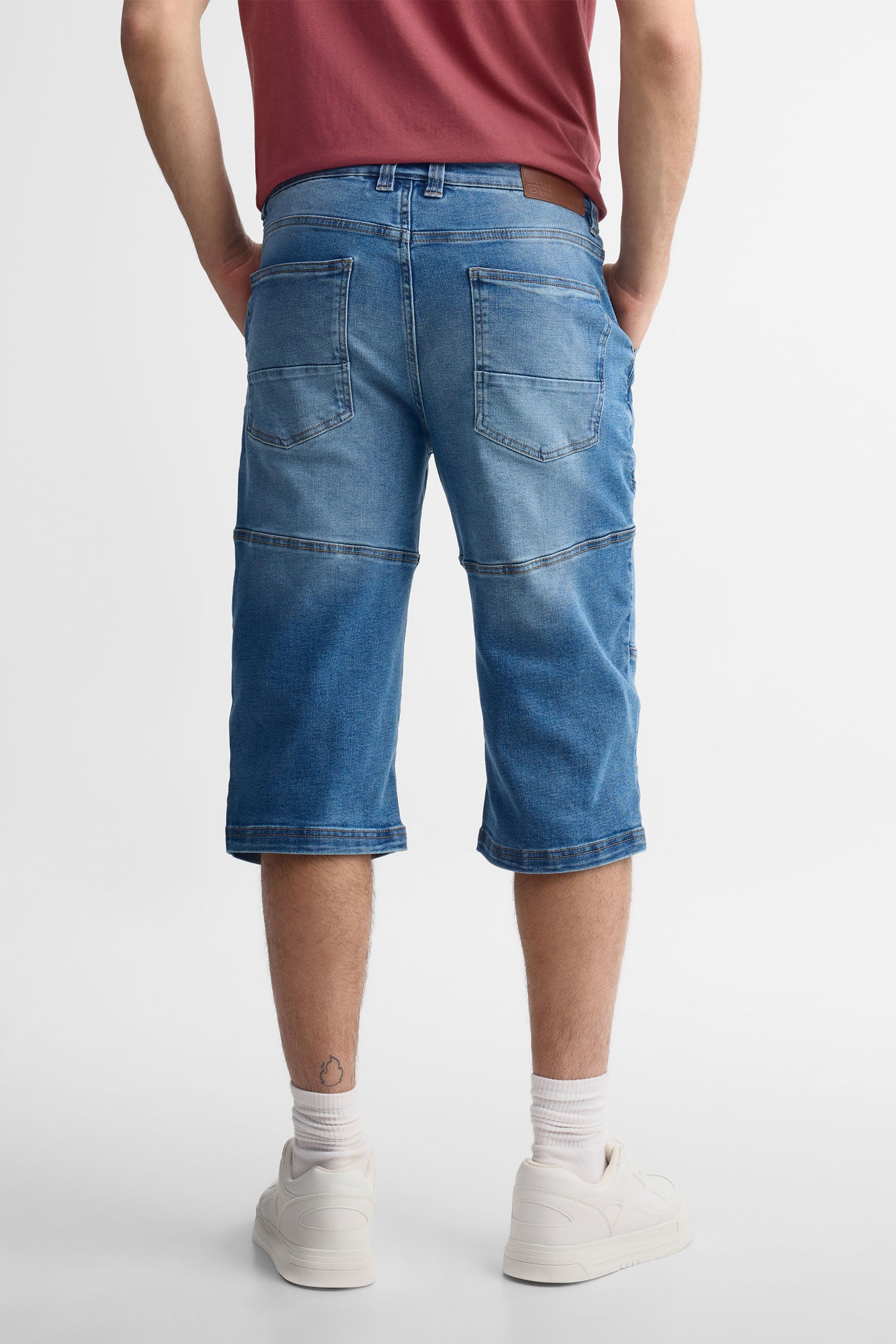 Capris en jeans - Homme && BLEU MOYEN
