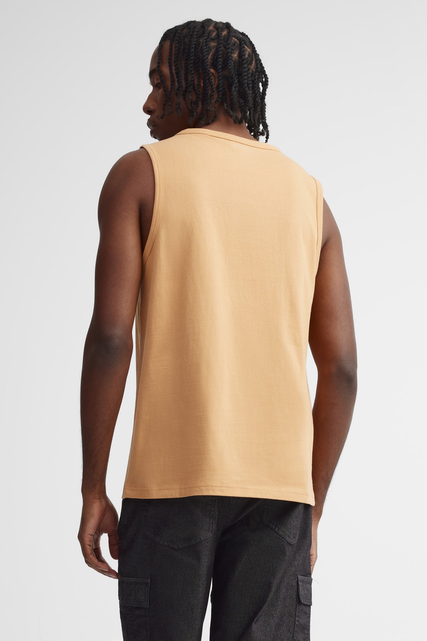 Camisole col rond en coton - Homme && BRONZÉ
