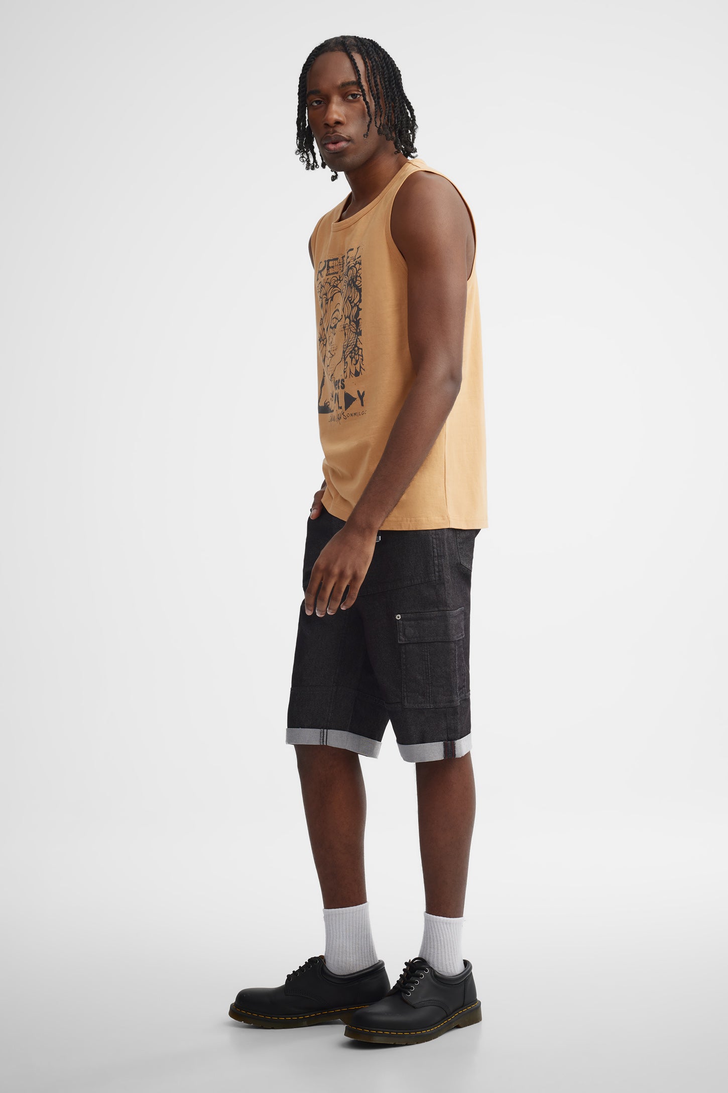 Camisole col rond en coton - Homme && BRONZÉ