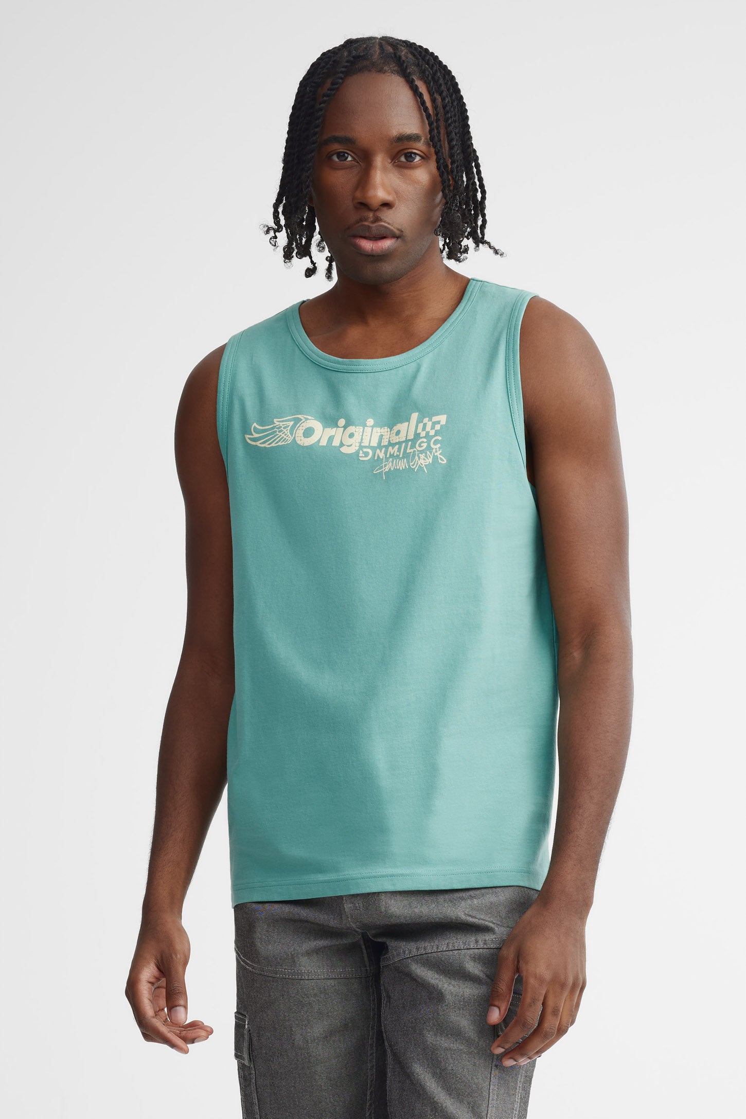 Camisole col rond en coton - Homme && AQUA