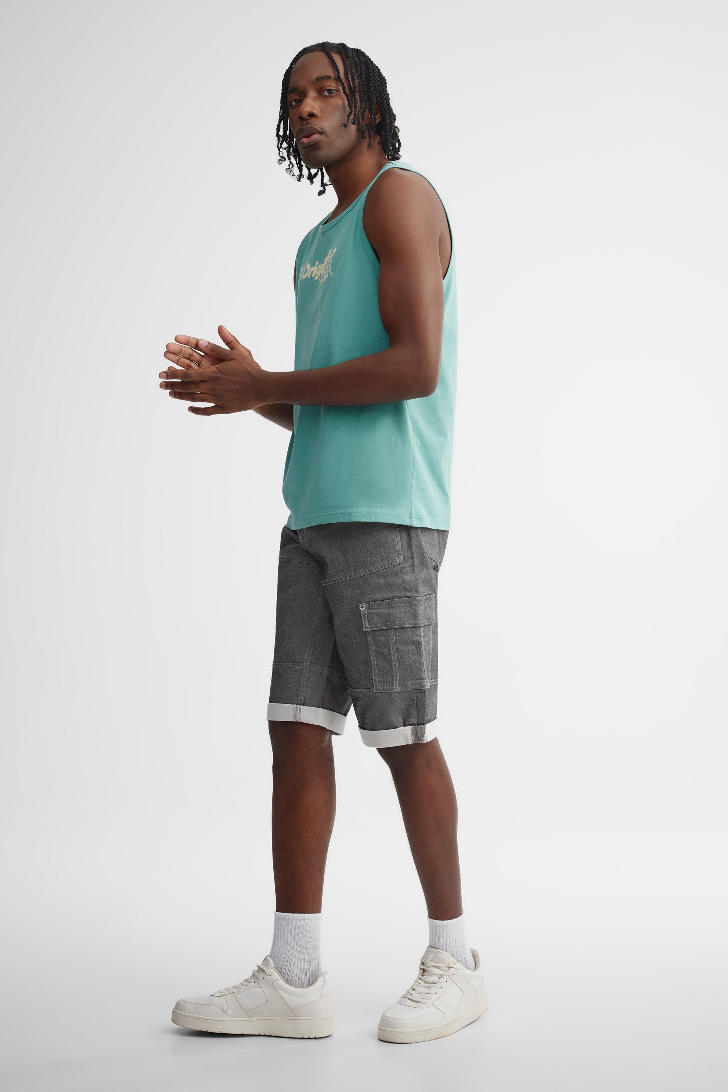 Camisole col rond en coton - Homme && AQUA