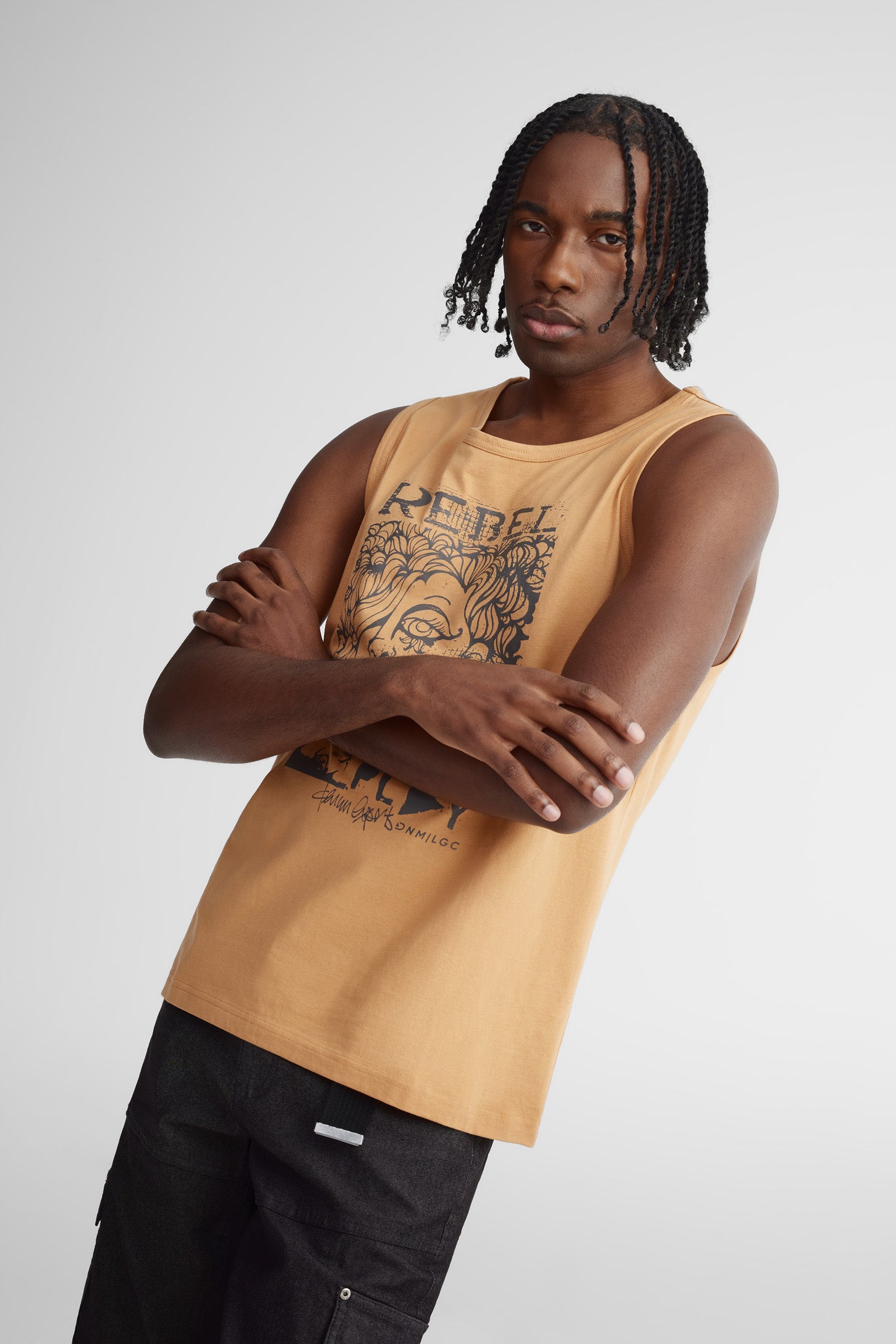 Bermuda cargo en jeans coupe régulière 16'' - Homme && NOIR