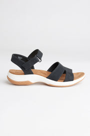 Sandales brides simili cuir - Femme && NOIR