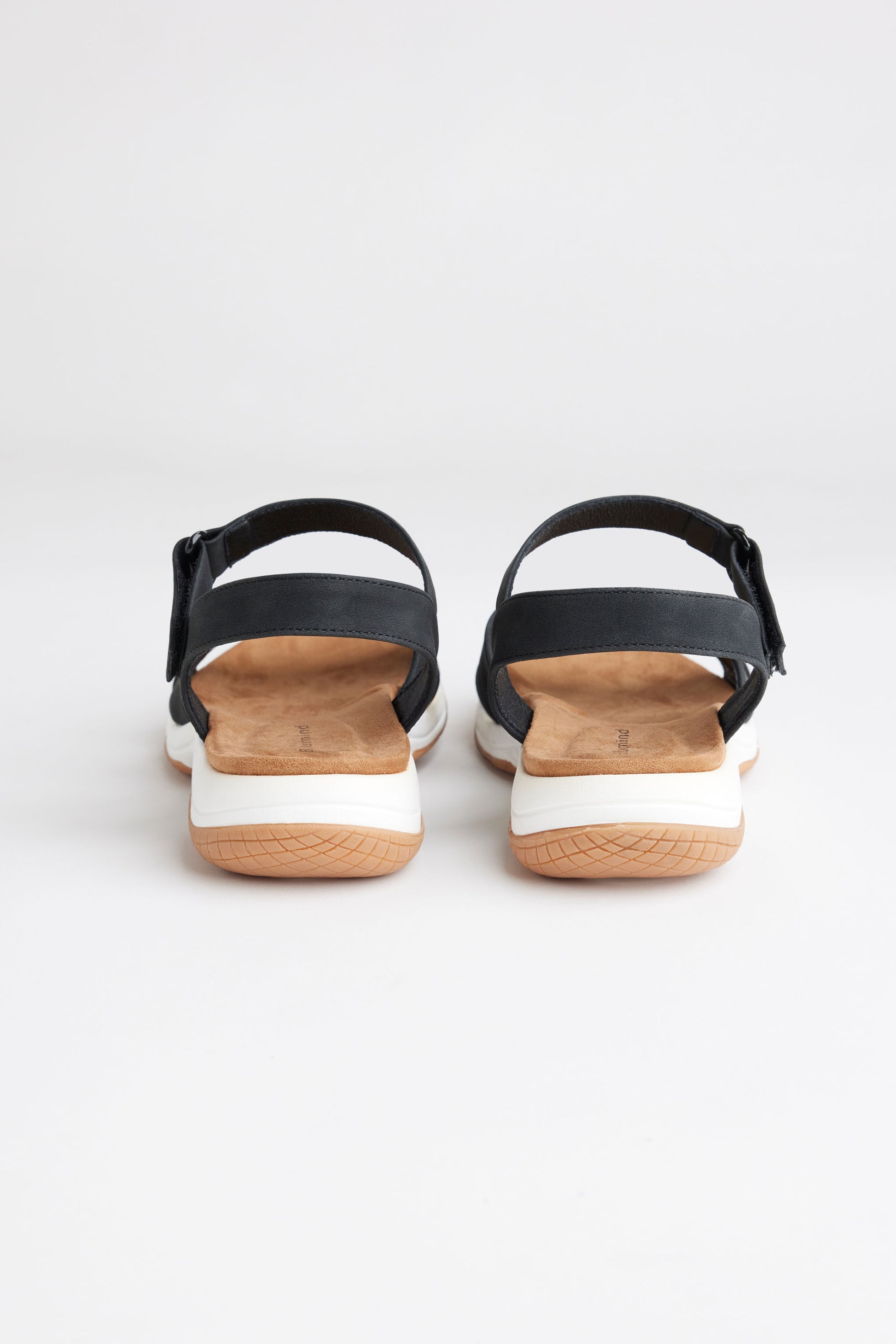 Sandales brides simili cuir - Femme && NOIR