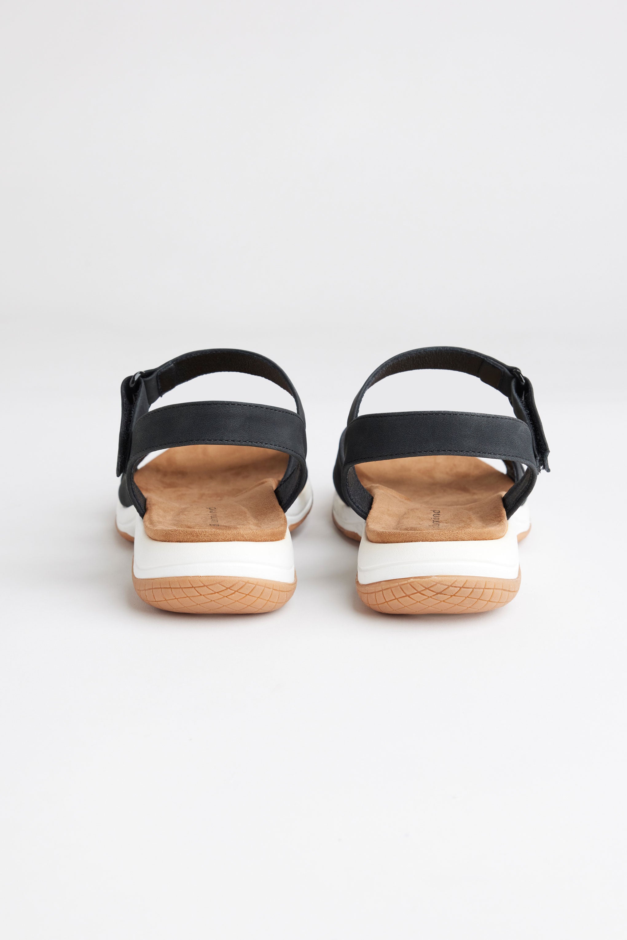 Sandales brides simili cuir - Femme && NOIR