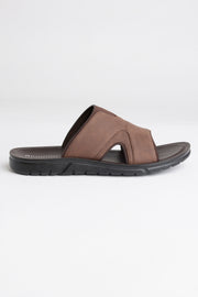 Sandales slide - Homme && BRUN