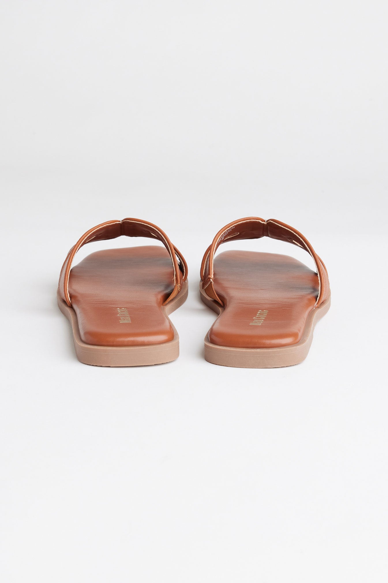Sandales slide simili cuir - Femme && BRONZÉ