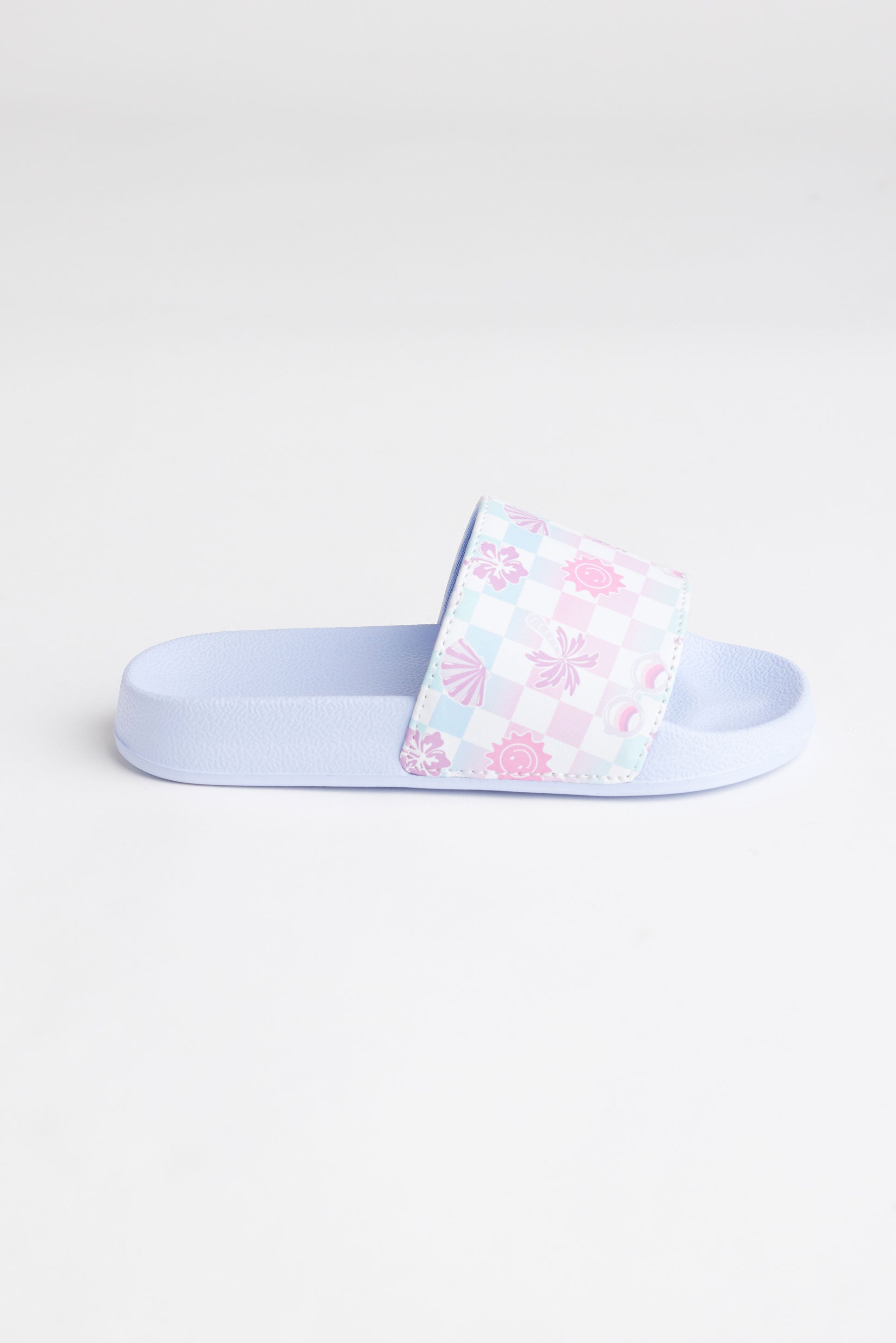 Sandales slide en Eva - Enfant fille && BLEU MULTI