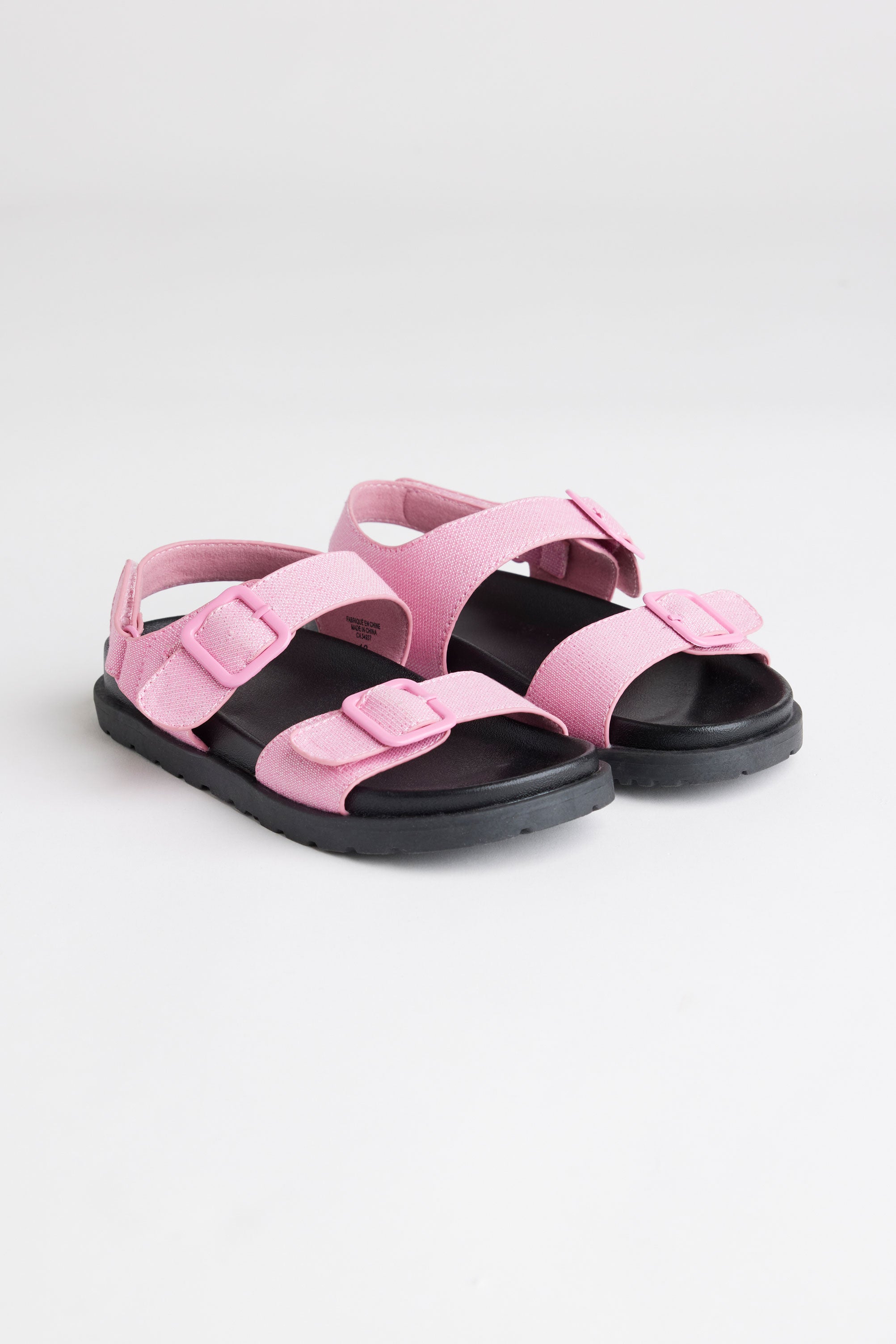 Sandales à deux brides en jeans - Enfant fille && ROSE