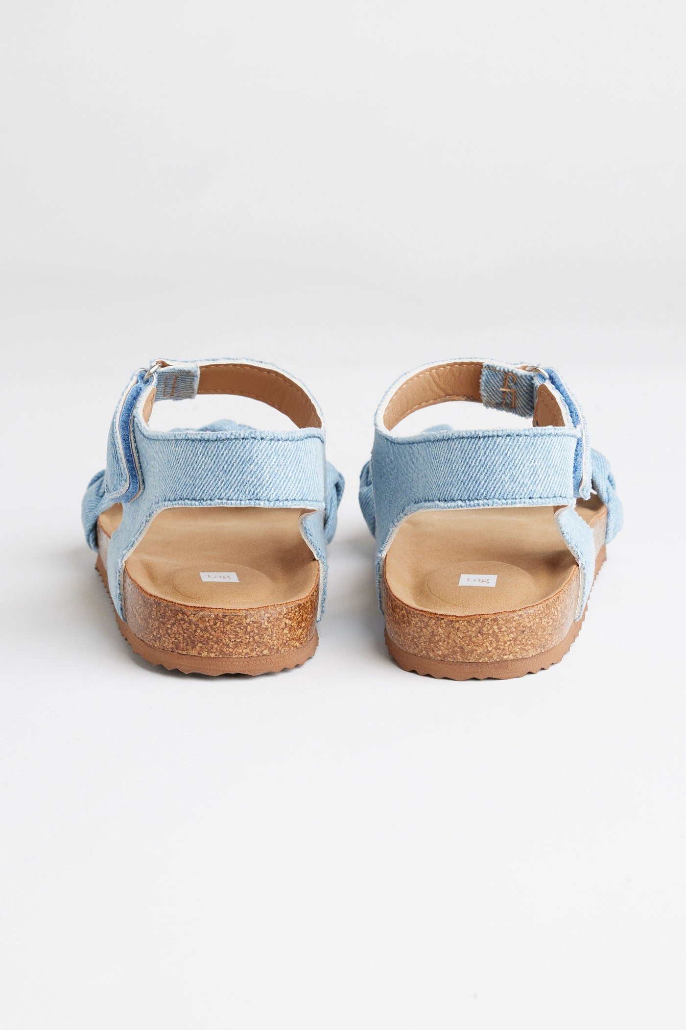 Sandales tressées en jeans - Ado fille && BLEU