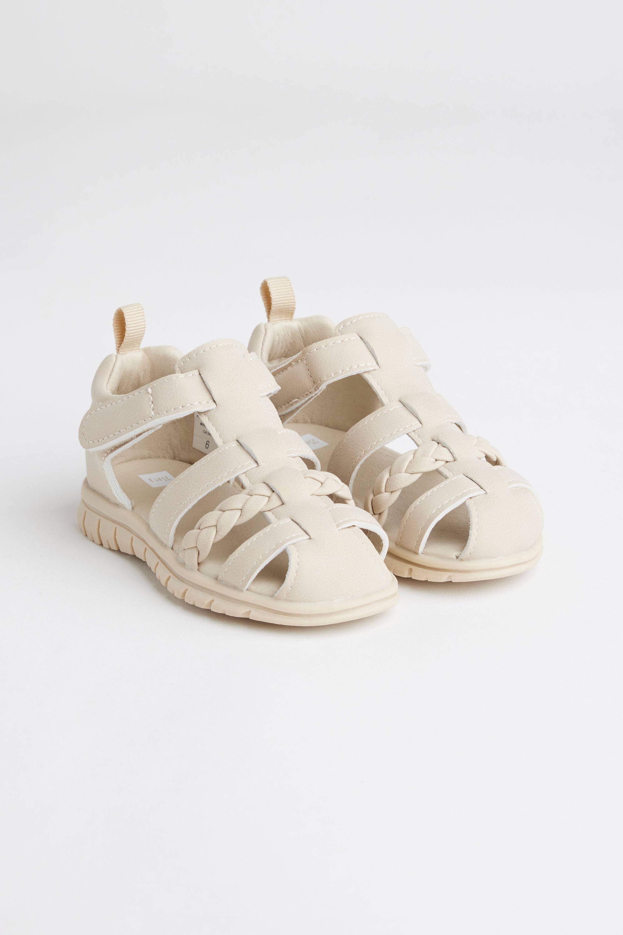 Sandales pêcheurs en nubuck - Bébé fille && BLANC CASSÉ