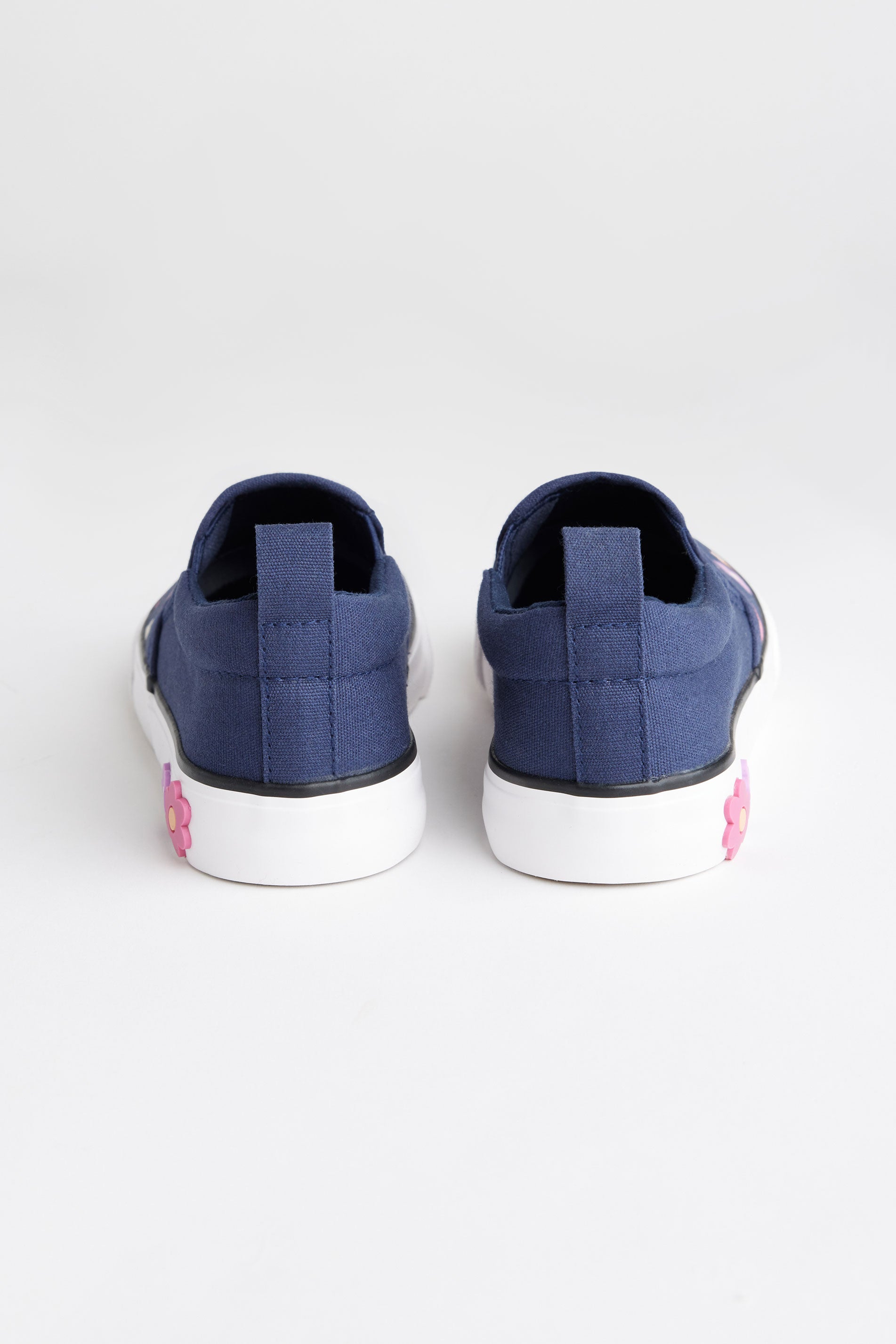 Chaussures en toile à fleurs - Enfant fille && BLEU MARINE MUL