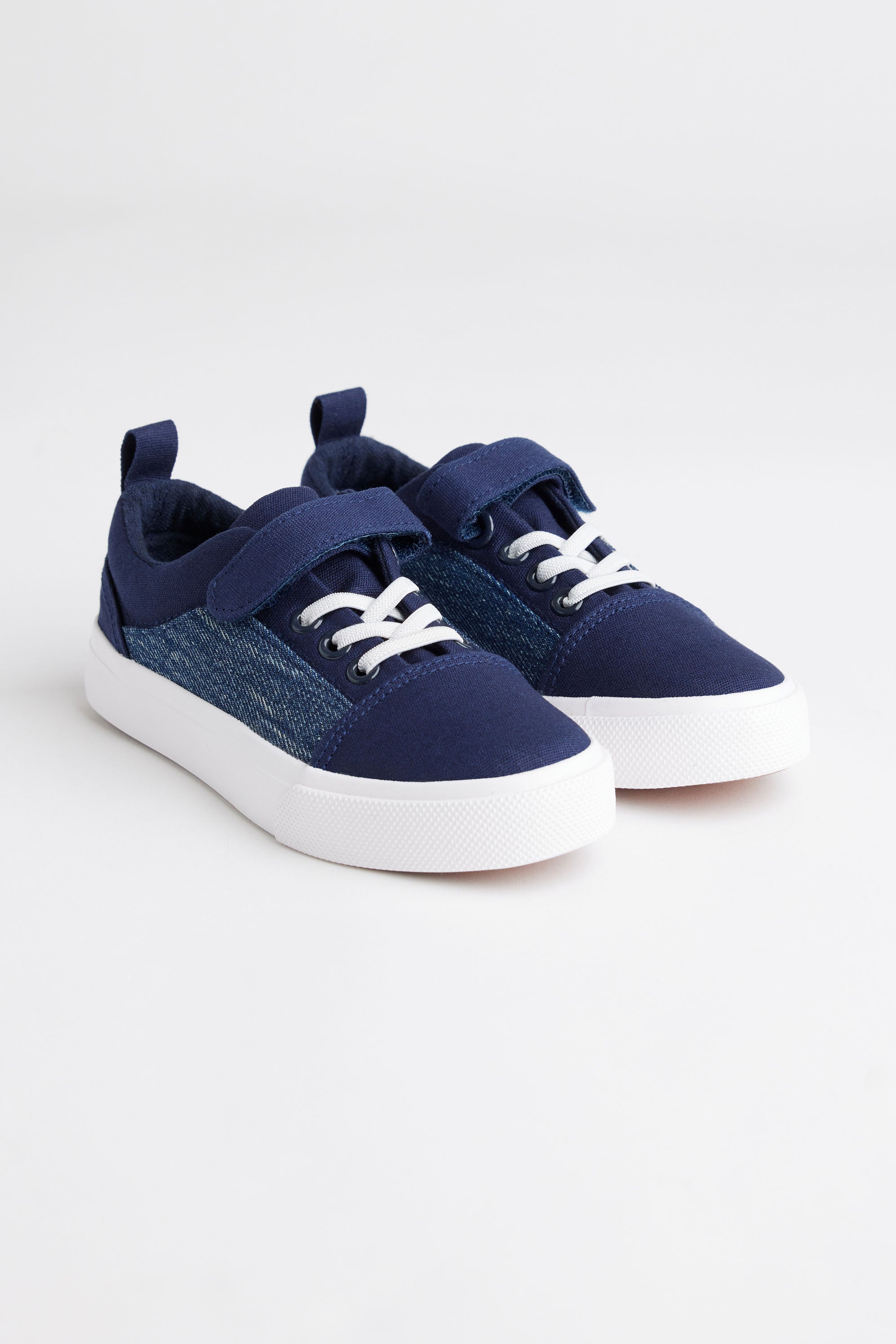 Souliers en canvas et denim - Enfant garçon && BLEU MARINE