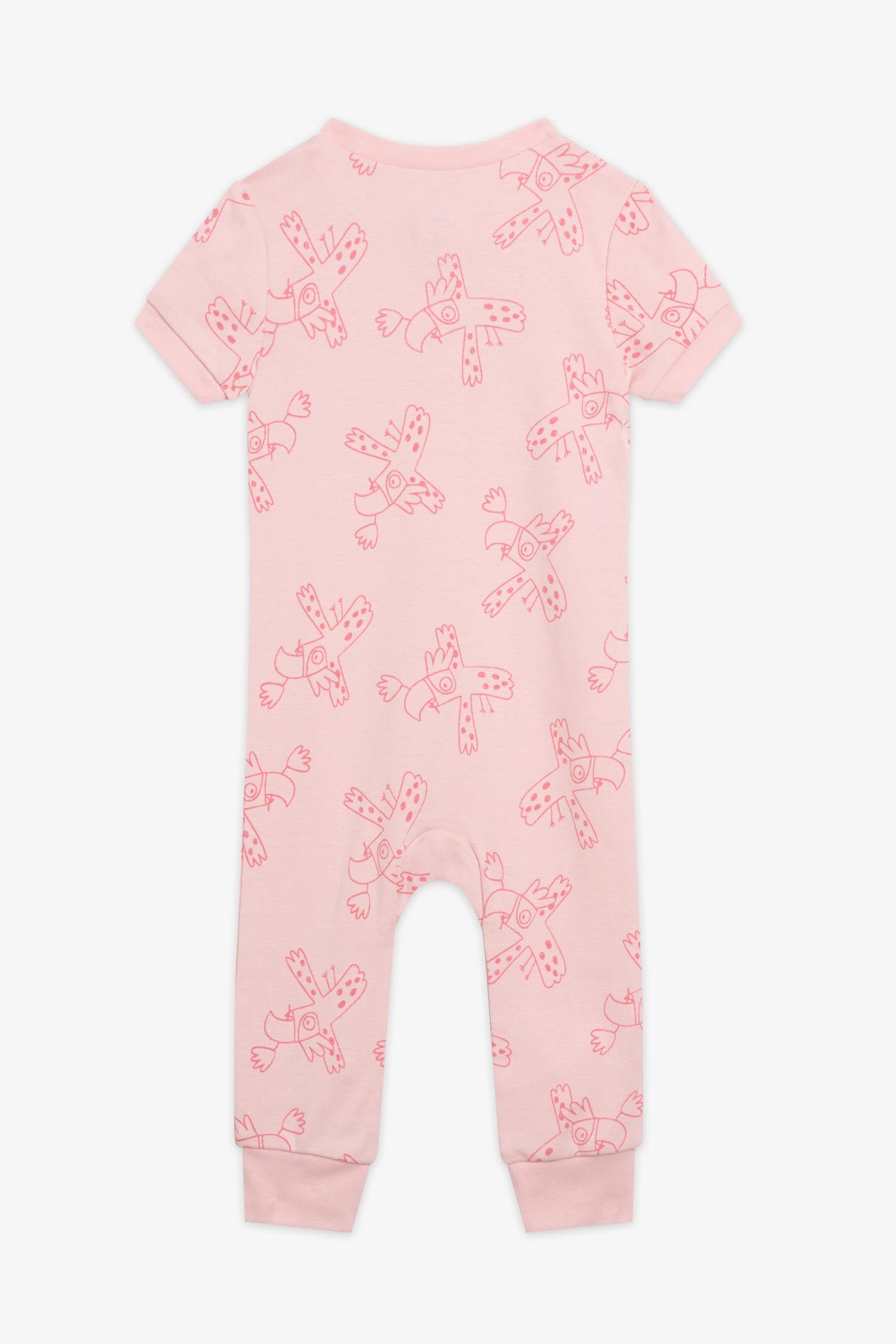 Pyjama 1-pièce manches courtes coton bio, 2/30$ - Bébé && ROSE PALE