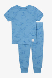 Pyjama 2-pièces coton bio, 2T-3T - Bébé garçon && BLEU