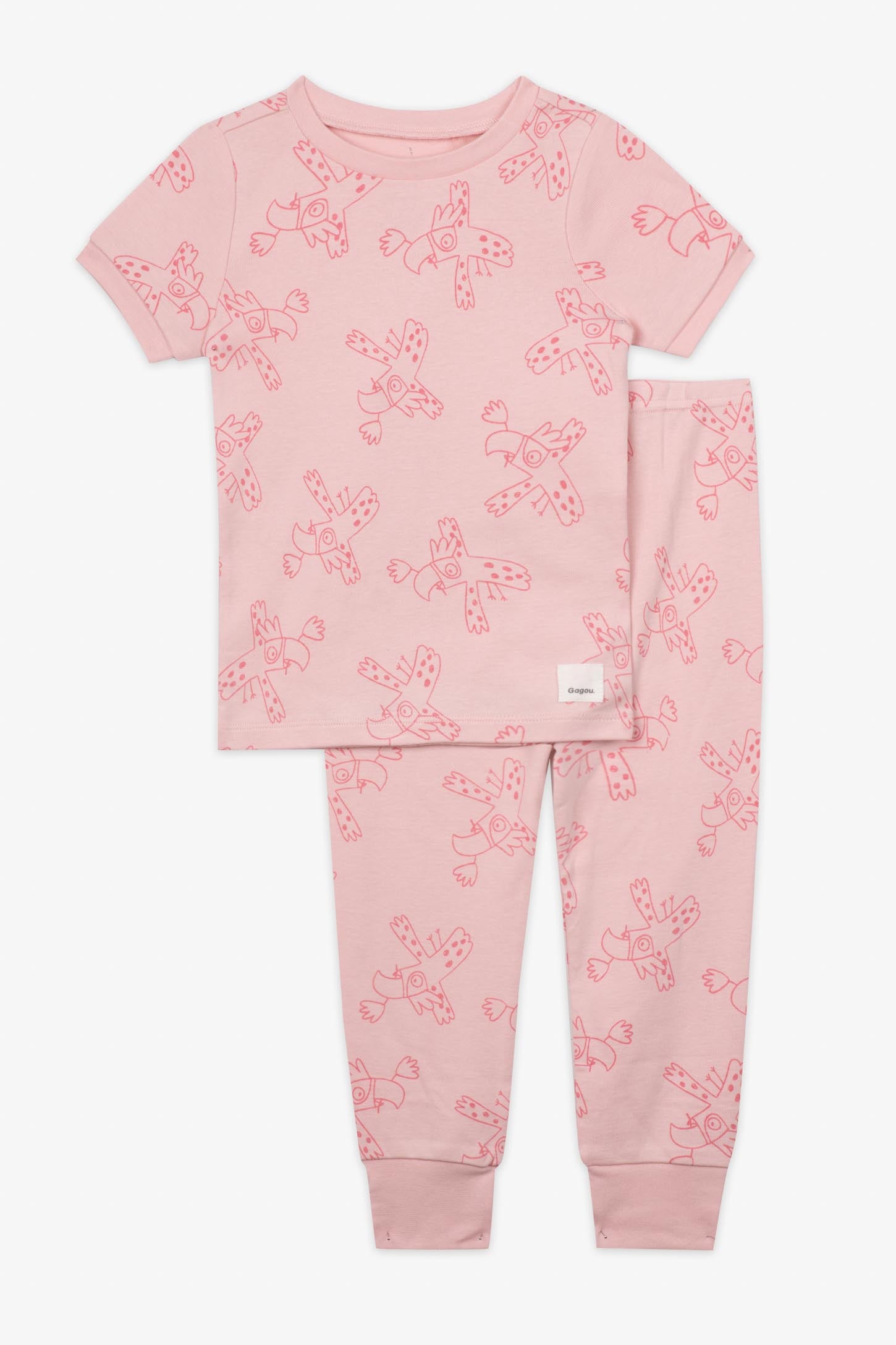 Pyjama 2-pièces coton bio, 2T-3T - Bébé garçon && ROSE PALE