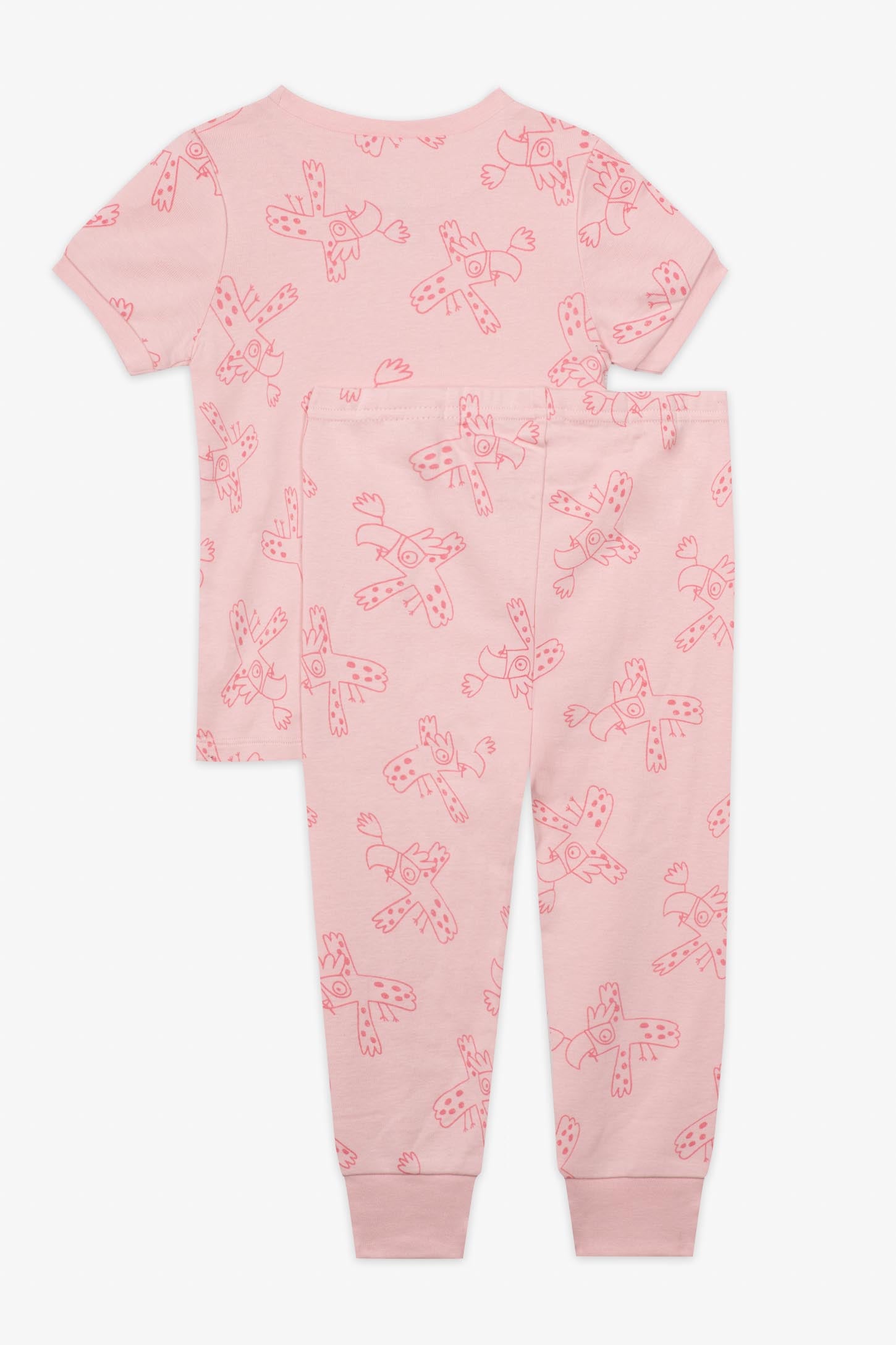 Pyjama 2-pièces coton bio, 2T-3T - Bébé garçon && ROSE PALE