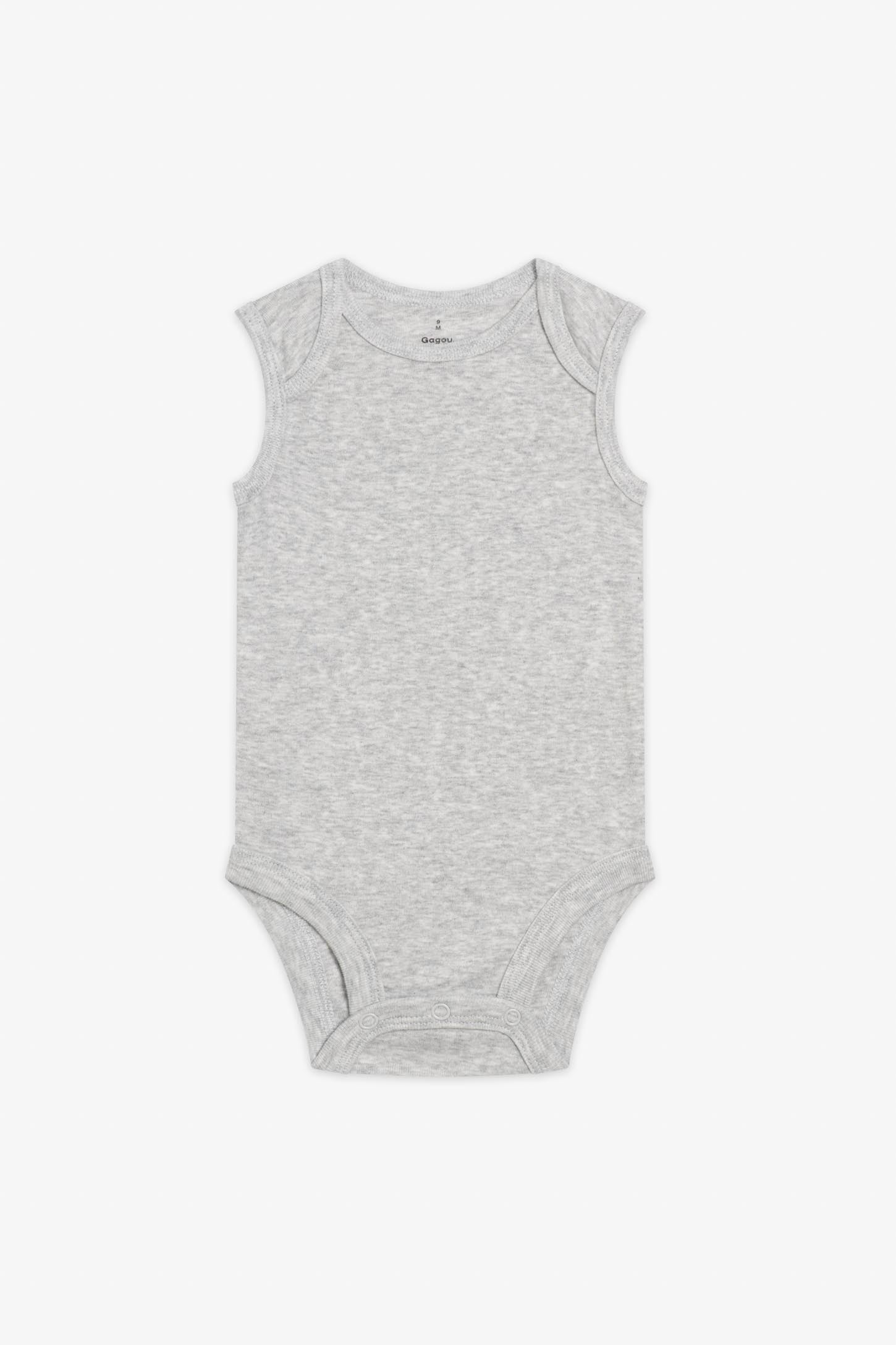 Cache-couche camisole coton bio - Bébé && GRIS MIXTE